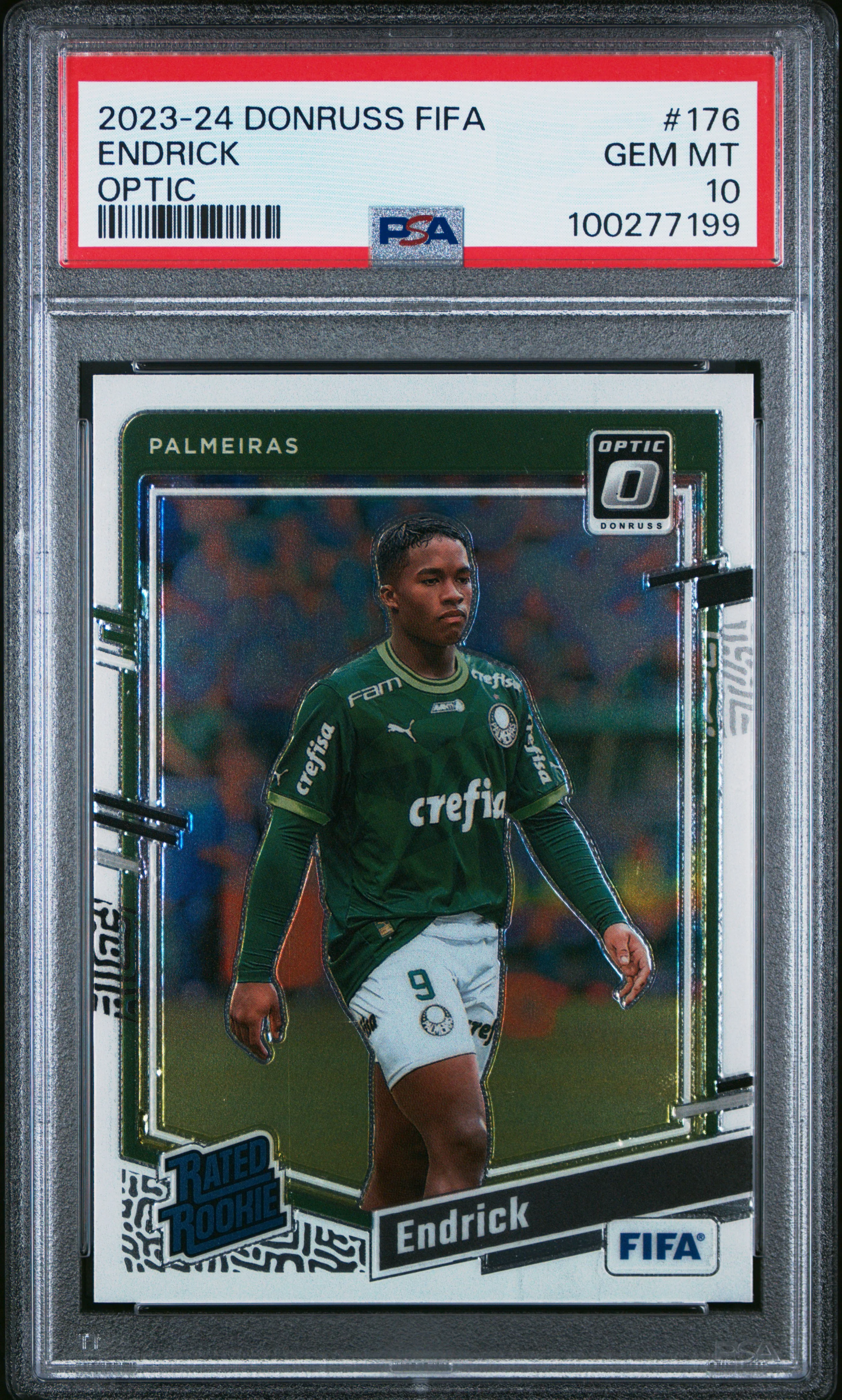 ENDRICK | 2023-24 PANINI DONRUSS FIFA 176 | OPTIC | PSA GEM MT 10