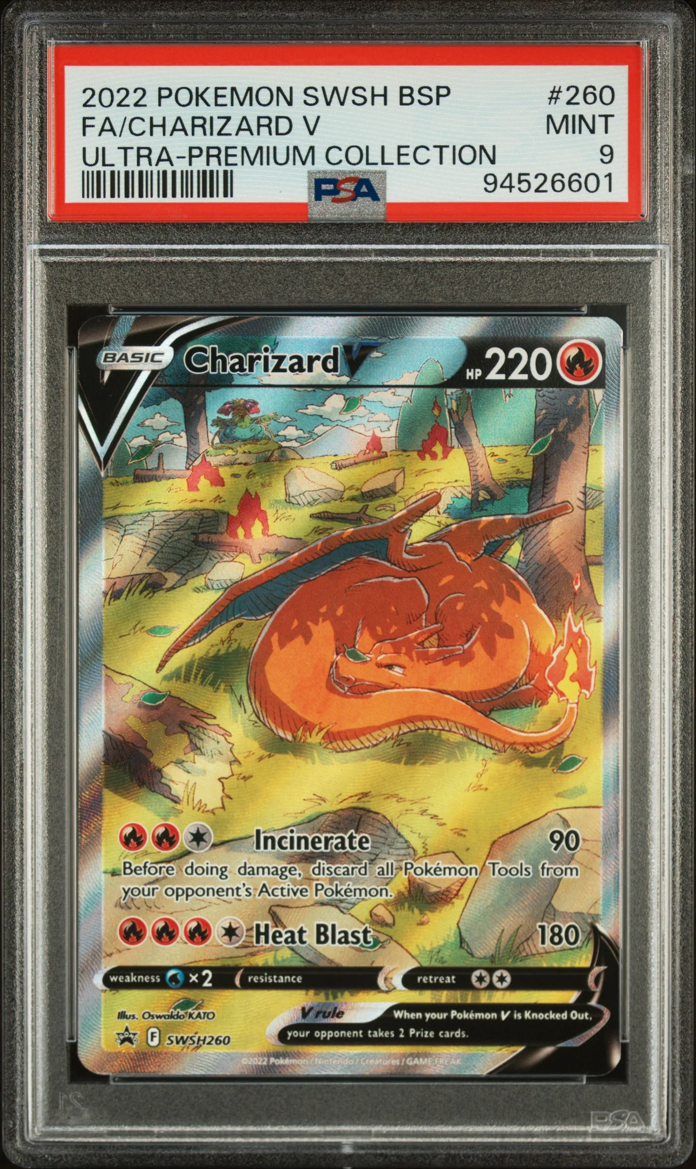 FA/CHARIZARD V | 2022 POKEMON SWSH BLACK STAR PROMO 260 | ULTRA-PREMIUM COLLECTION | PSA MINT 9