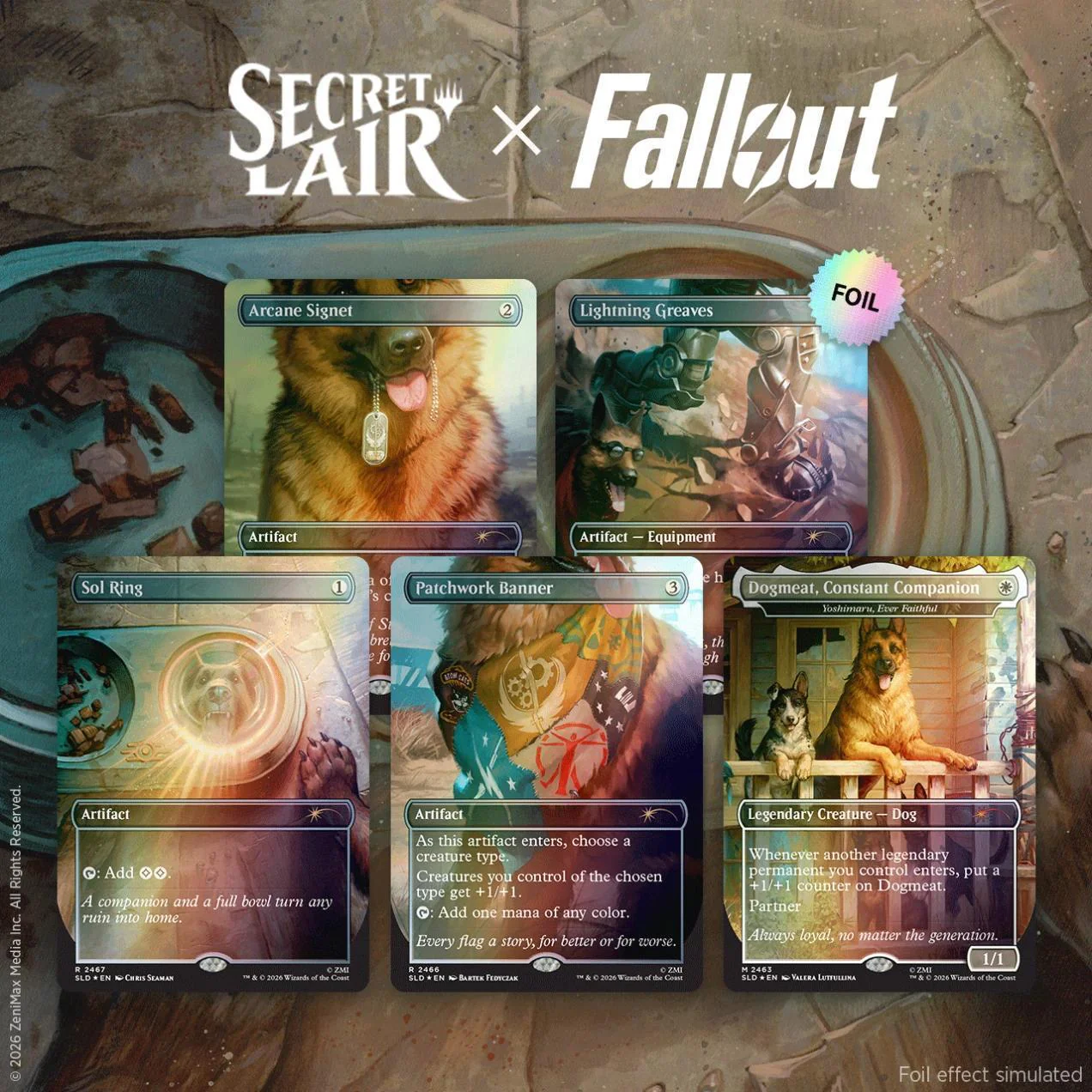 Fallout: Greet the Dog Traditional Foil Edition MTG Secret Lair Drop