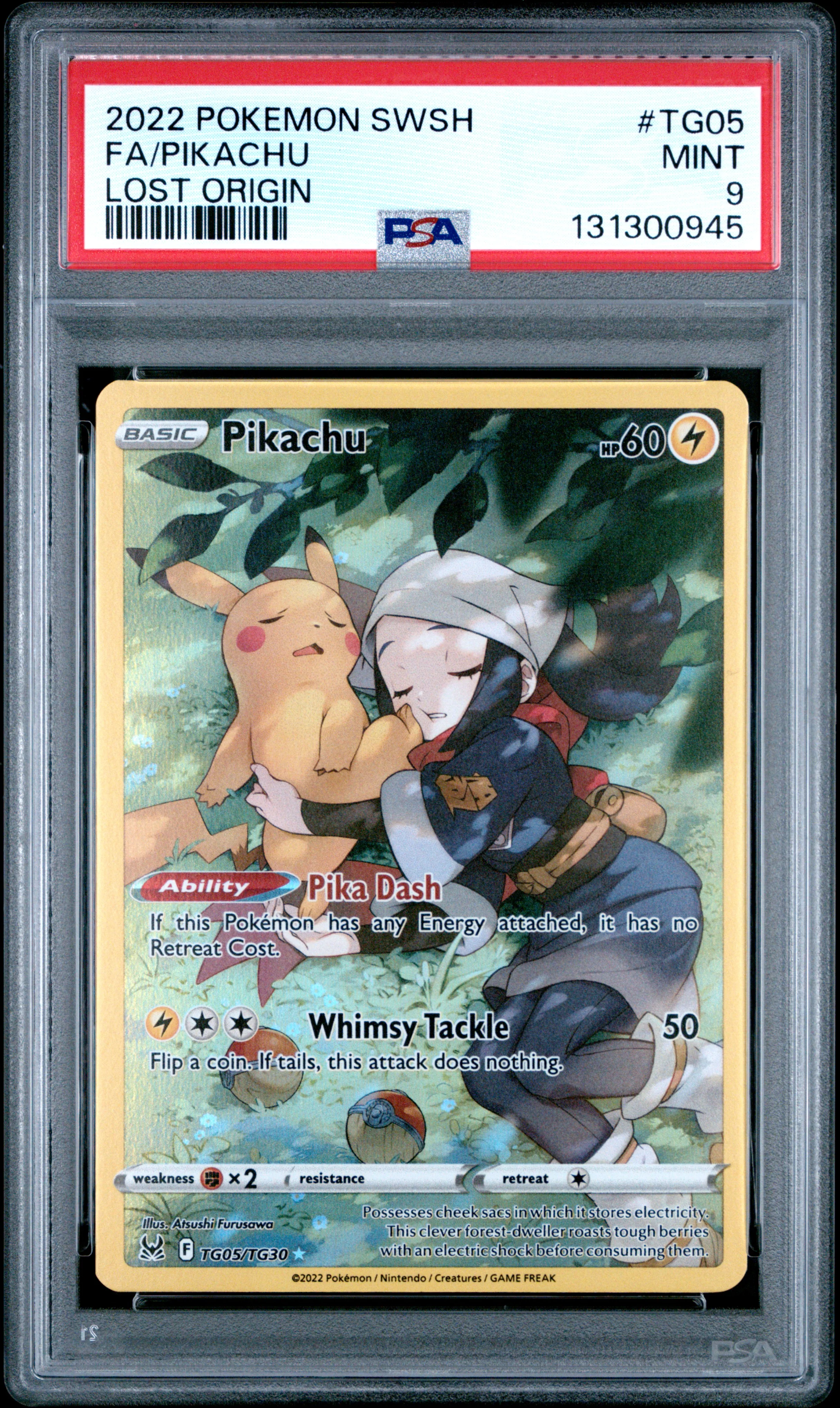 FA/PIKACHU | 2022 POKEMON SWORD & SHIELD LOST ORIGIN TG05 | LOST ORIGIN | PSA MINT 9