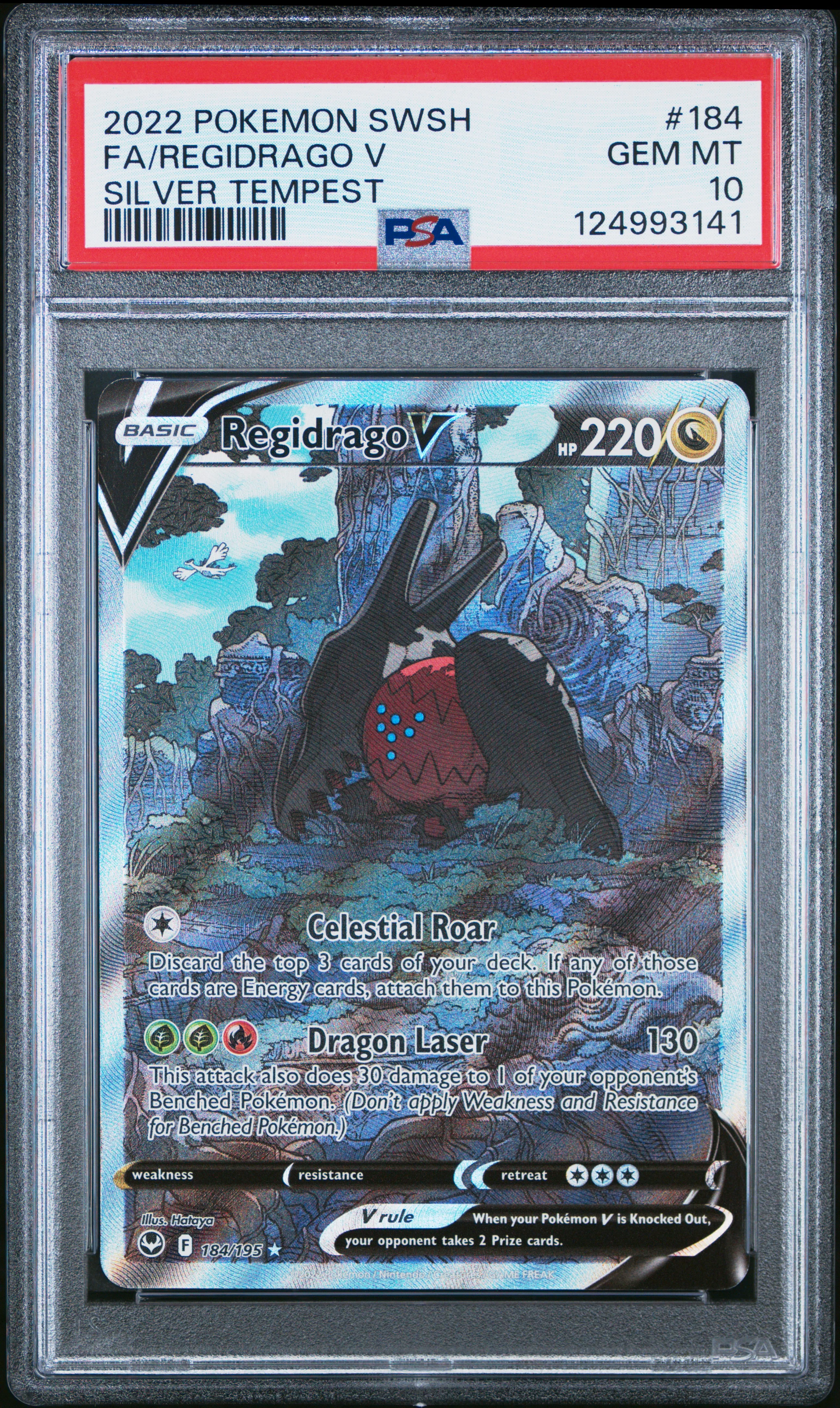 FA/REGIDRAGO V | 2022 POKEMON SWORD & SHIELD SILVER TEMPEST 184 | SILVER TEMPEST | PSA GEM MT 10