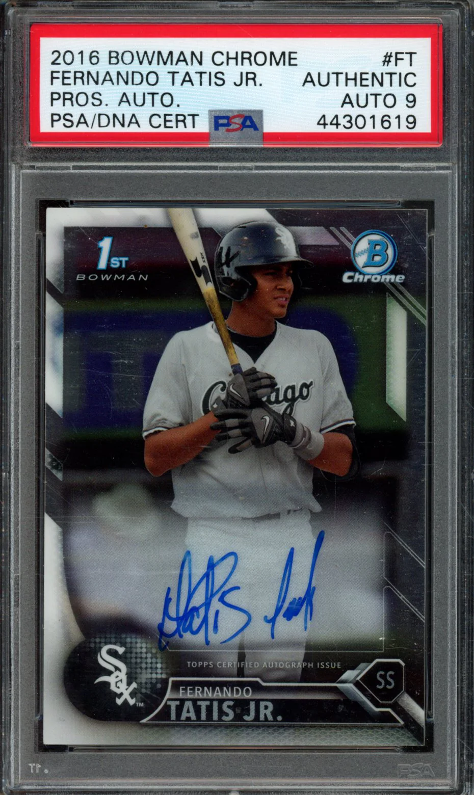 FERNANDO TATIS JR. | 2016 BOWMAN CHROME PROSPECTS AUTOGRAPHS | PSA N0: AUTHENTIC