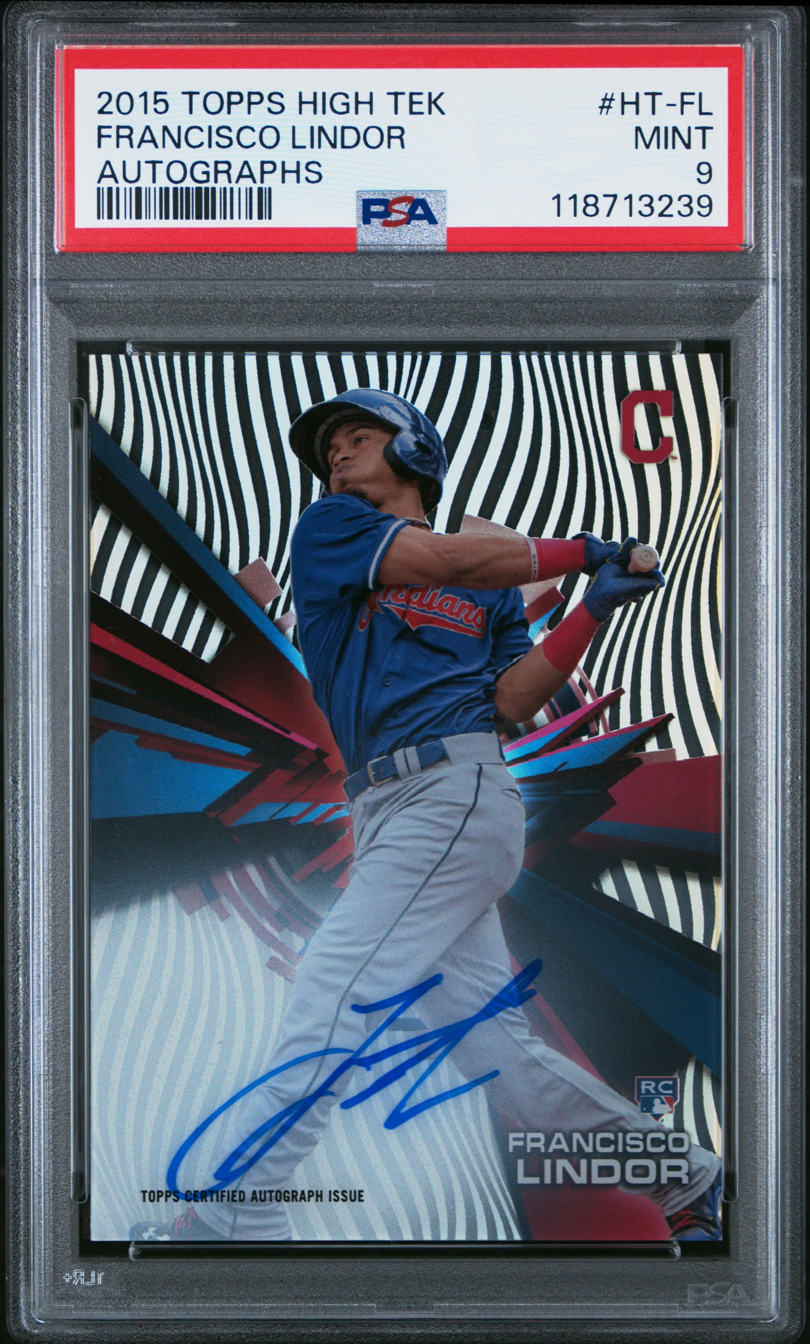 FRANCISCO LINDOR | 2015 TOPPS HIGH TEK HT-FL | AUTOGRAPH | PSA MINT 9