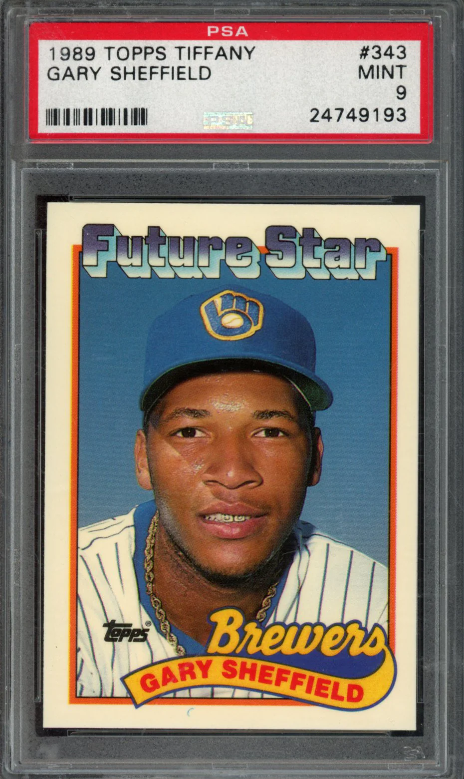GARY SHEFFIELD | 1989 TOPPS TIFFANY | PSA MINT 9