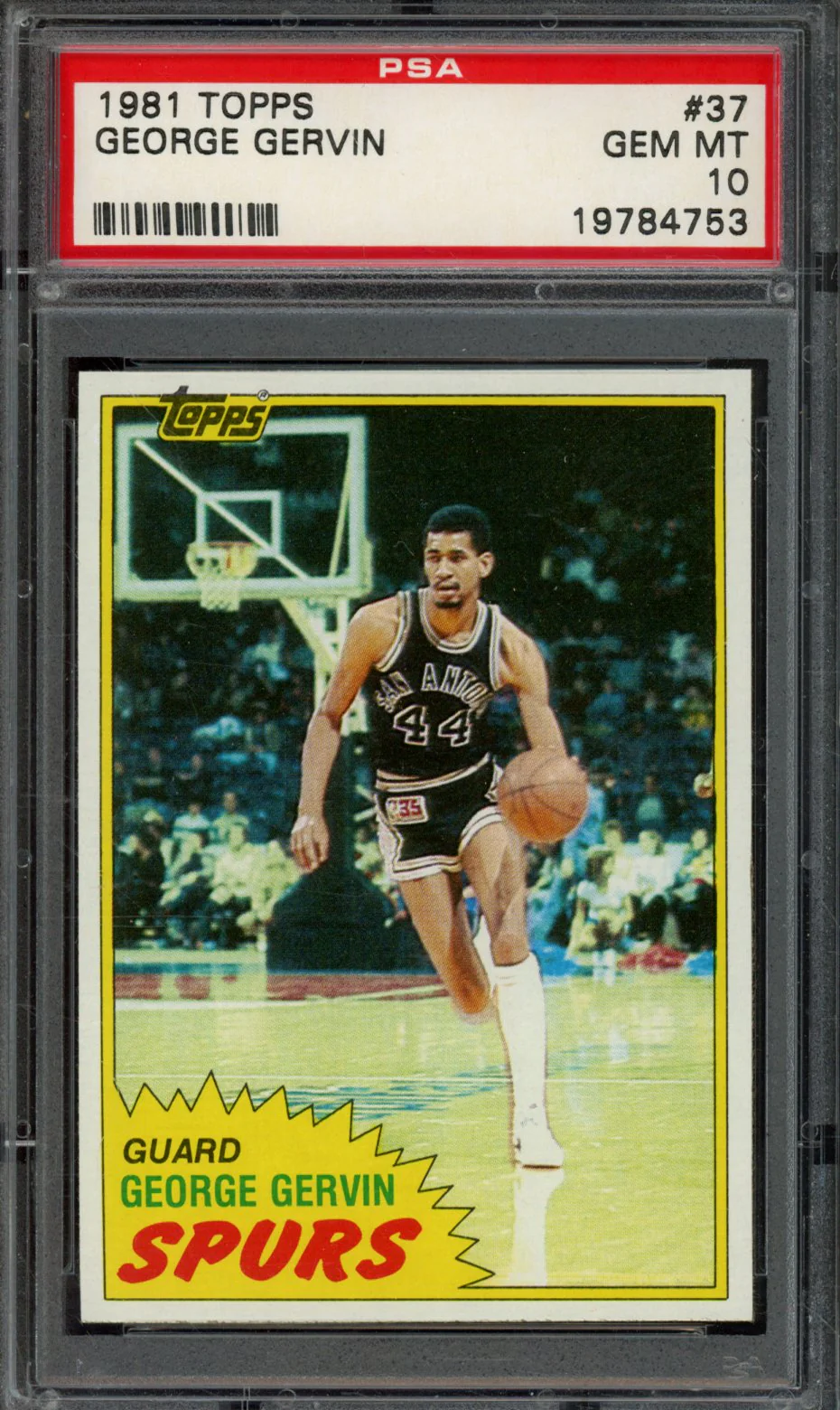GEORGE GERVIN | 1981 TOPPS | PSA GEM MT 10
