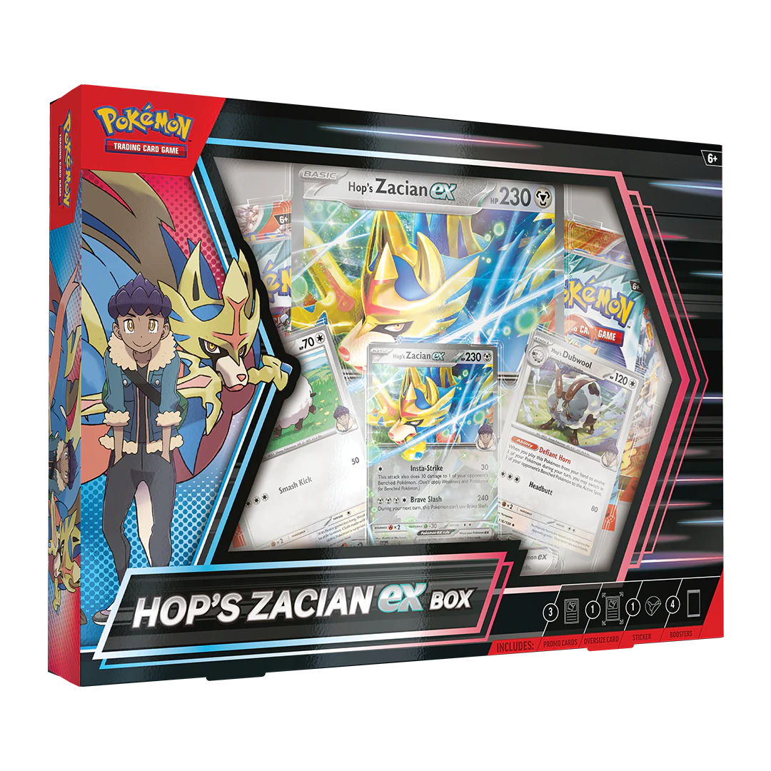Hop's Zacian ex Pokemon Box