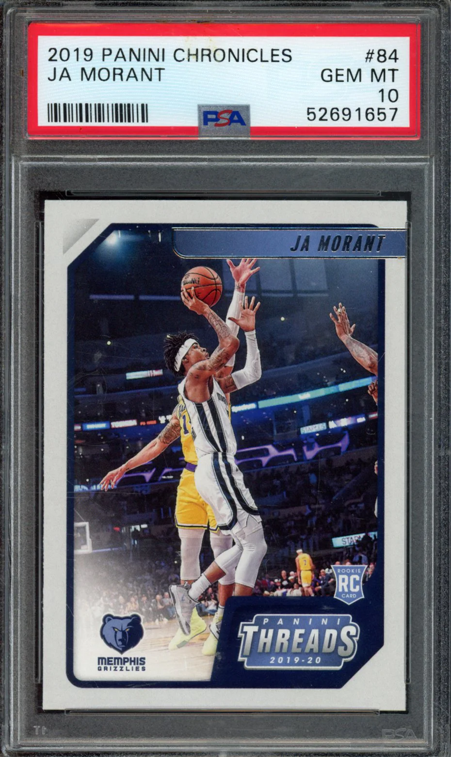 JA MORANT | 2019 PANINI CHRONICLES | PSA GEM MT 10