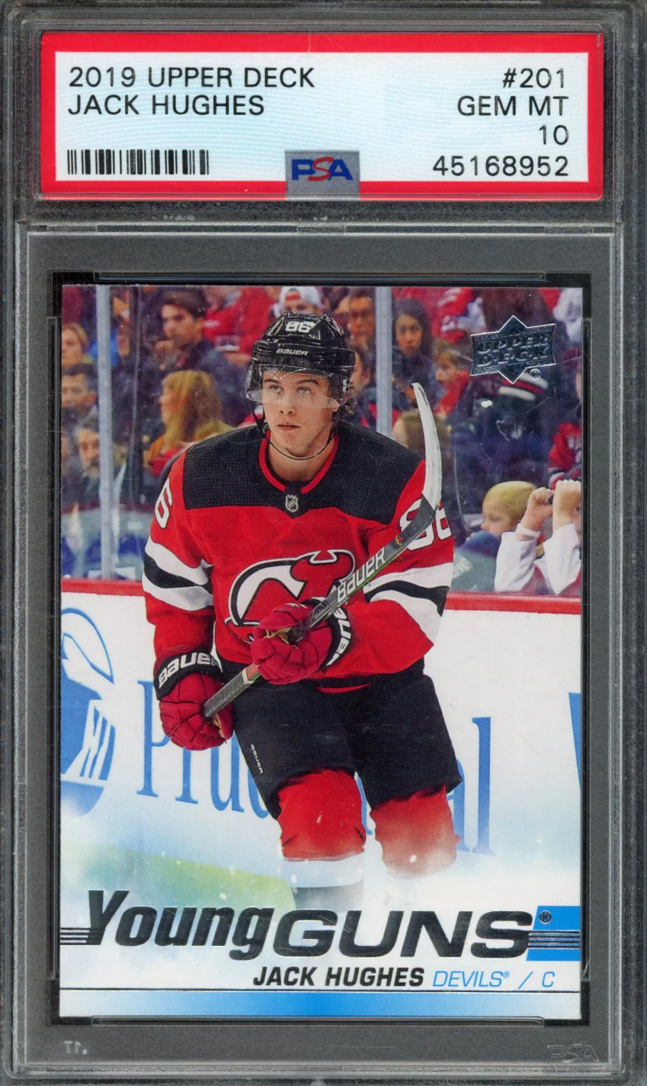JACK HUGHES | 2019 UPPER DECK | PSA GEM MT 10