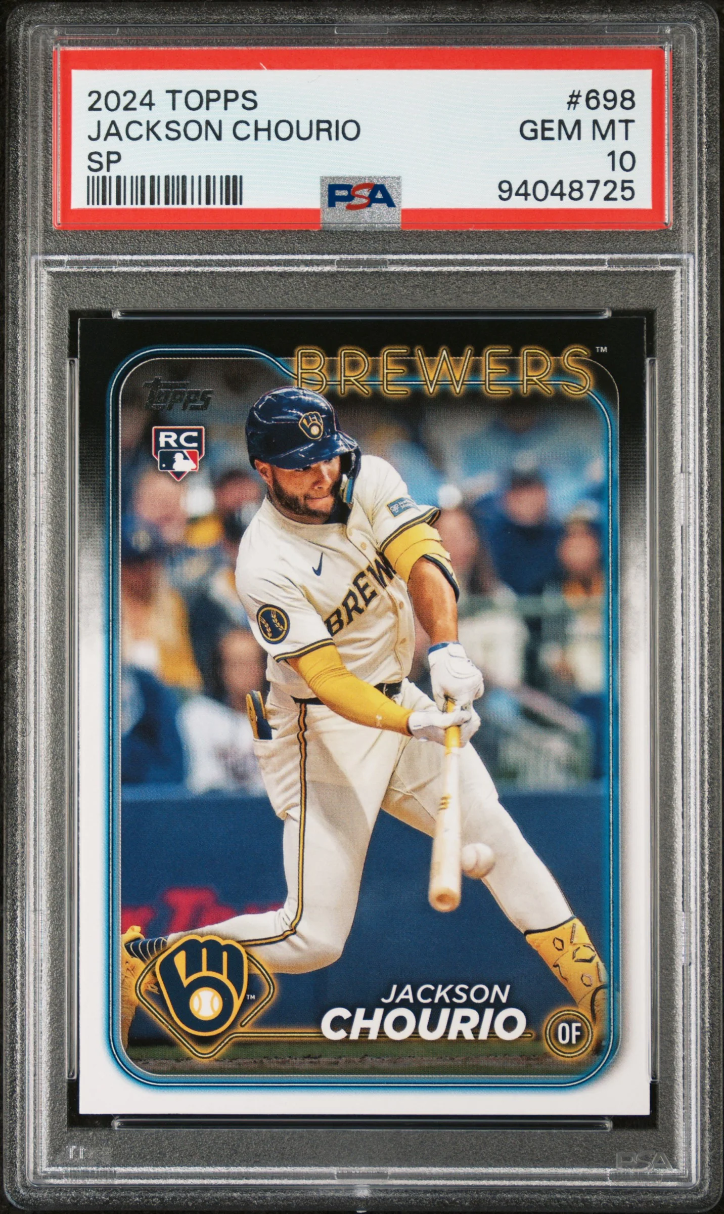 JACKSON CHOURIO | 2024 TOPPS 698 | SP | PSA GEM MT 10