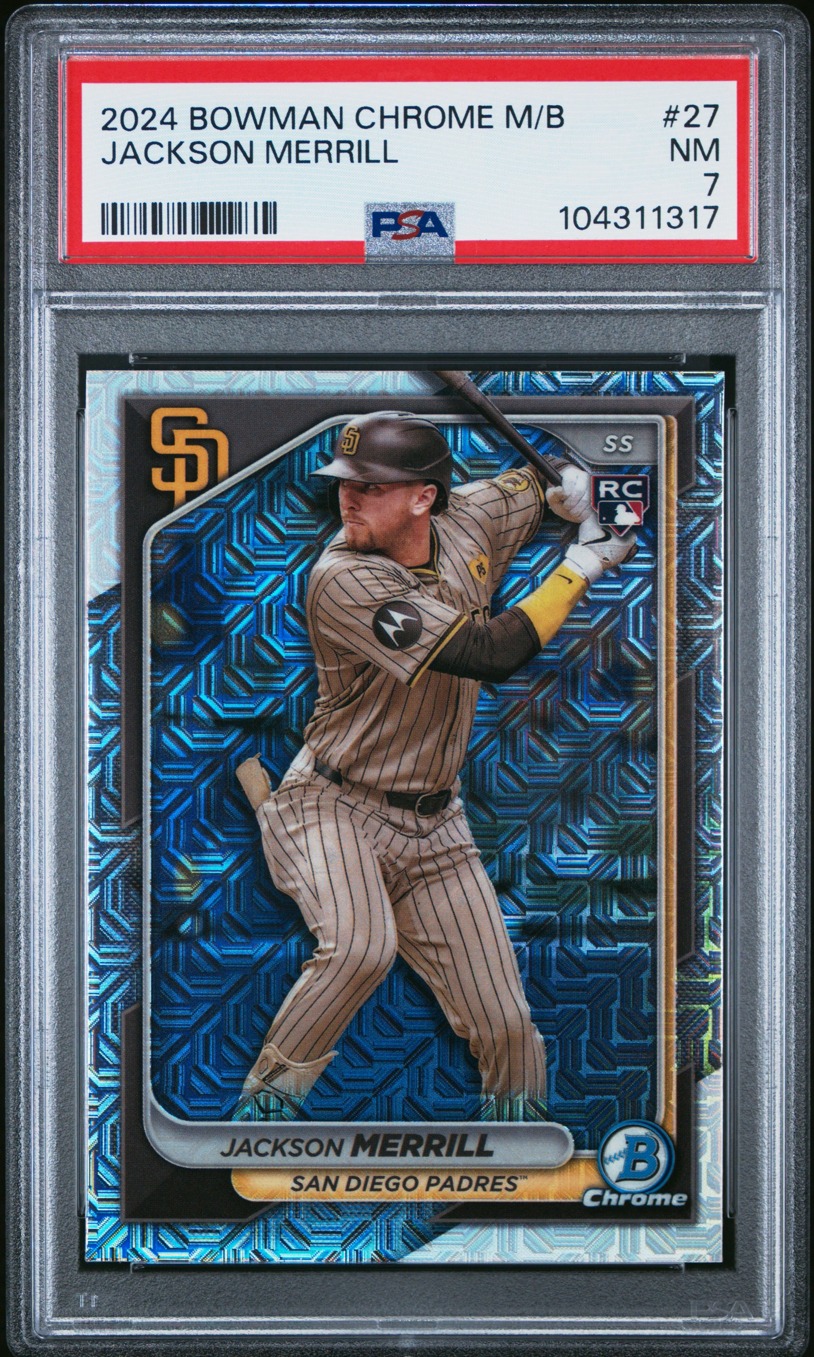 JACKSON MERRILL | 2024 BOWMAN CHROME MEGA BOX 27 | PSA NM 7