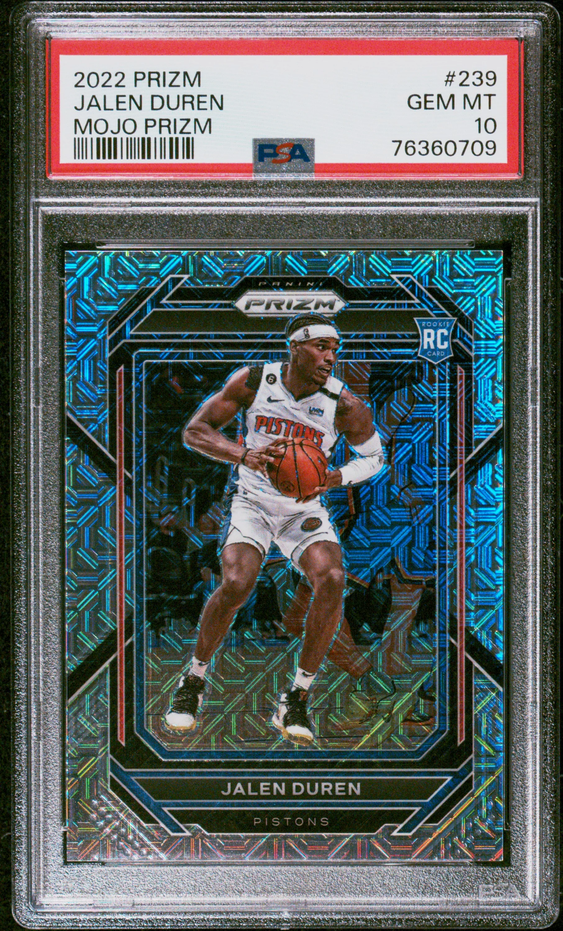 JALEN DUREN | 2022 PANINI PRIZM 239 | MOJO PRIZM | PSA GEM MT 10