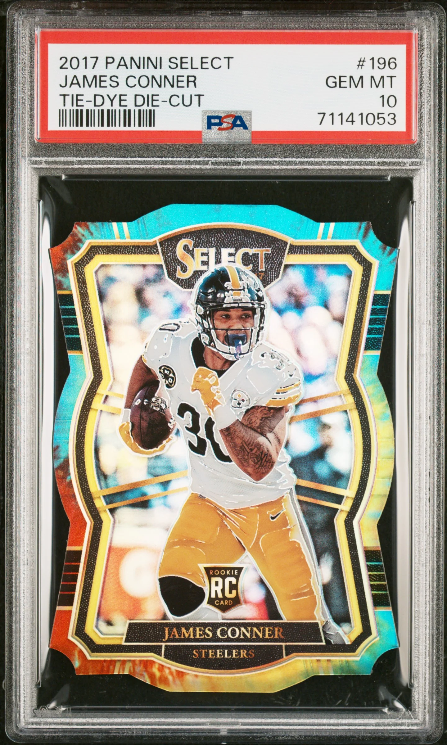 JAMES CONNER | 2017 PANINI SELECT 196 | TIE-DYE DIE-CUT | PSA GEM MT 10