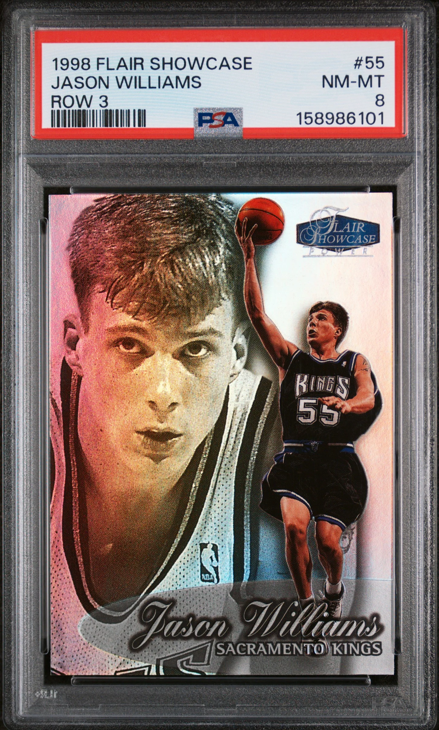 JASON WILLIAMS | 1998 FLAIR SHOWCASE 55 | ROW 3 | PSA NM-MT 8