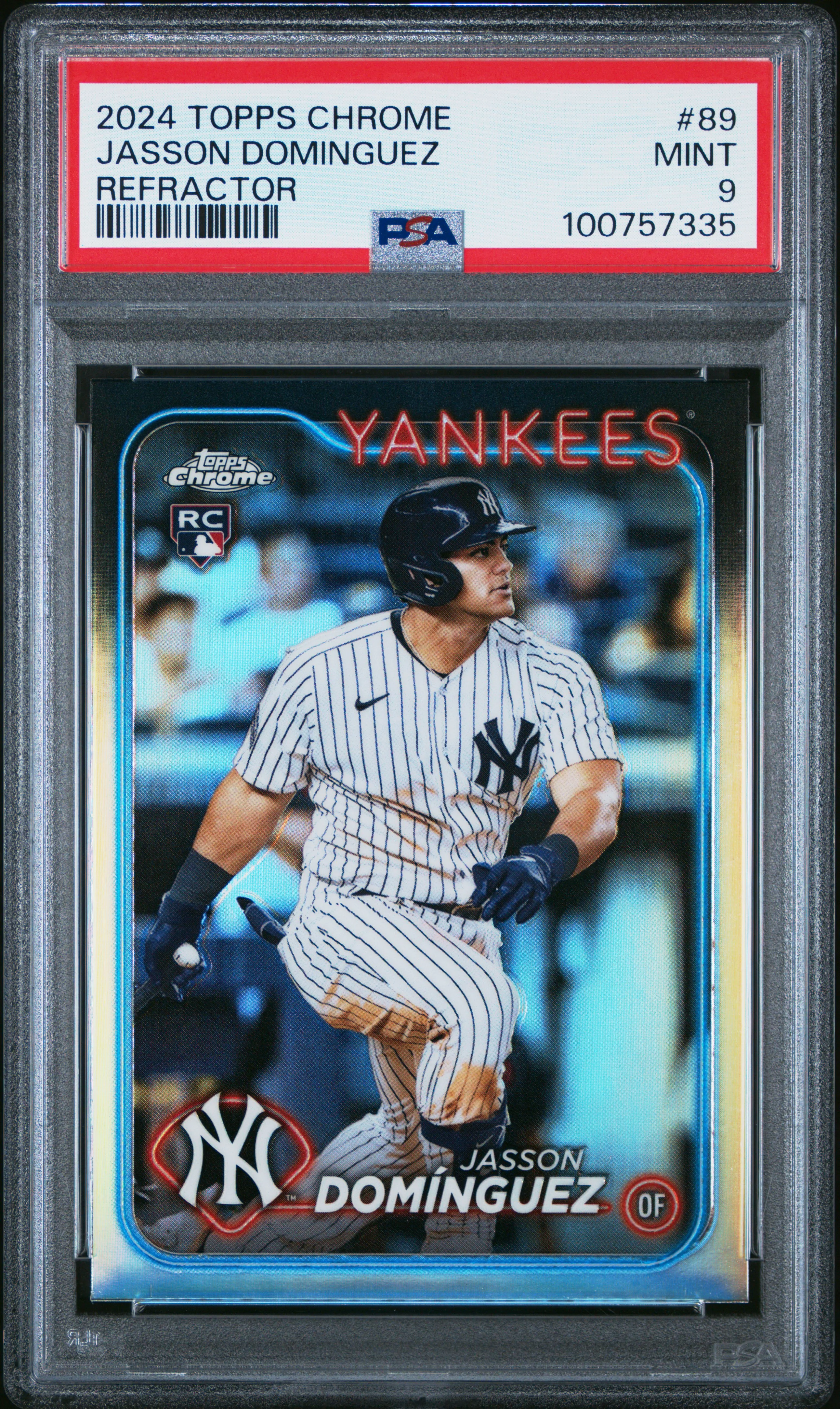 JASSON DOMINGUEZ | 2024 TOPPS CHROME 89 | REFRACTOR | PSA MINT 9