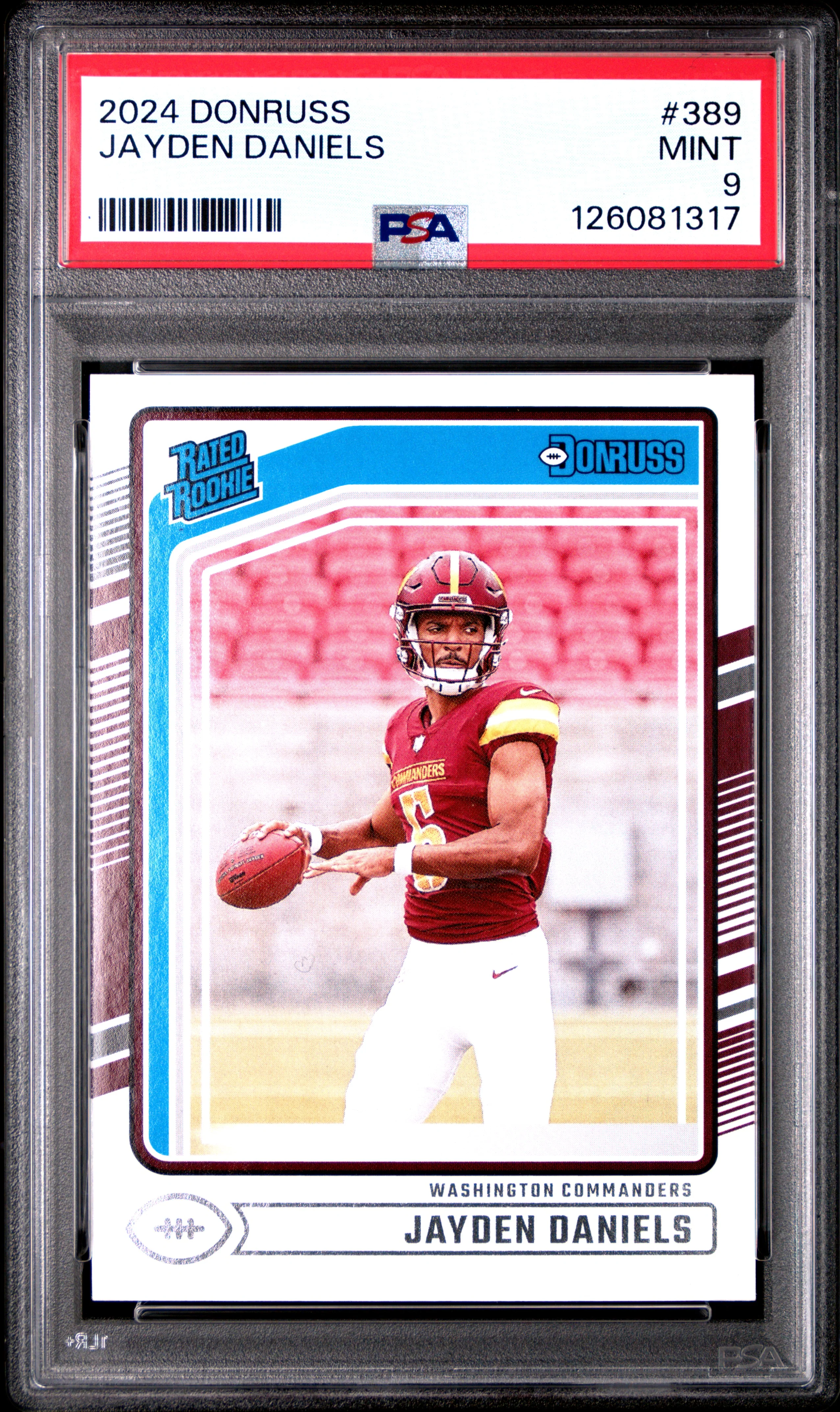 JAYDEN DANIELS | 2024 PANINI DONRUSS 389 | PSA MINT 9