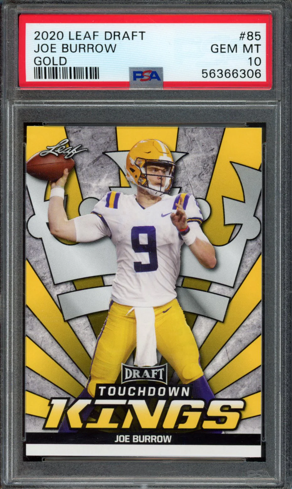 JOE BURROW | 2020 LEAF DRAFT | PSA GEM MT 10