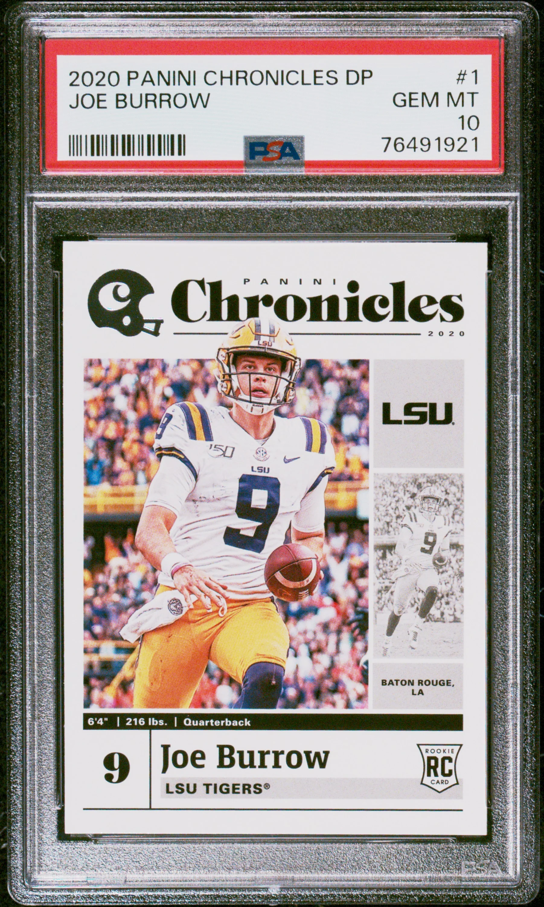 JOE BURROW | 2020 PANINI CHRONICLES DRAFT PICKS 1 | PSA GEM MT 10