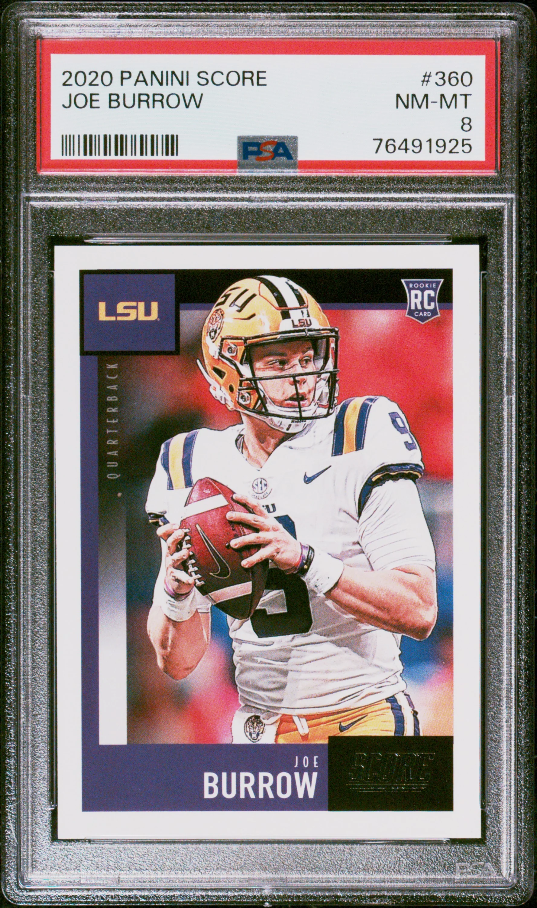 JOE BURROW | 2020 PANINI SCORE 360 | PSA NM-MT 8