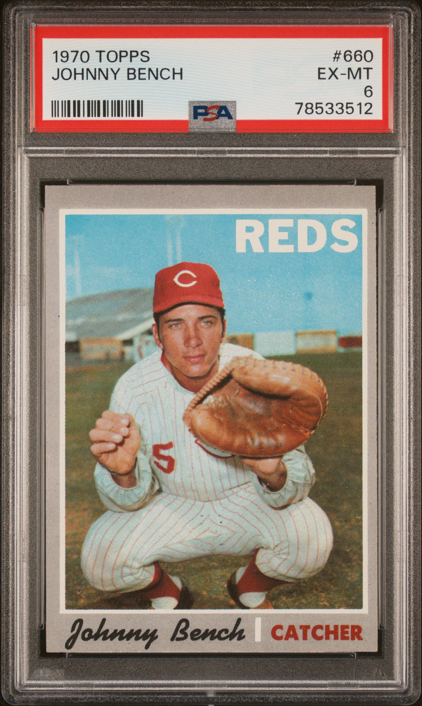 JOHNNY BENCH | 1970 TOPPS 660 | PSA EX-MT 6