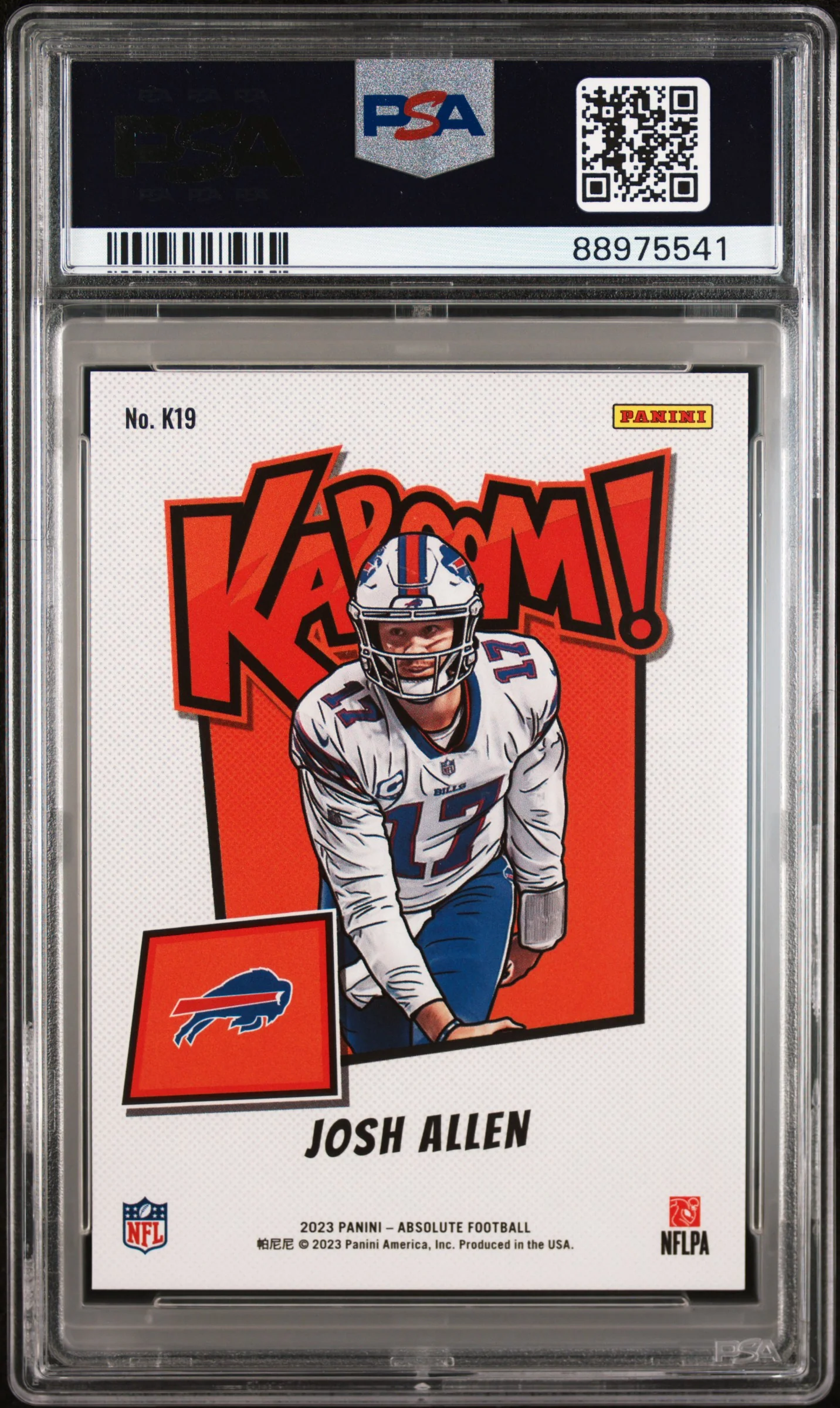 JOSH ALLEN | 2023 PANINI ABSOLUTE KABOOM! VERTICAL K19 | PSA GEM MT 10 - Image 2