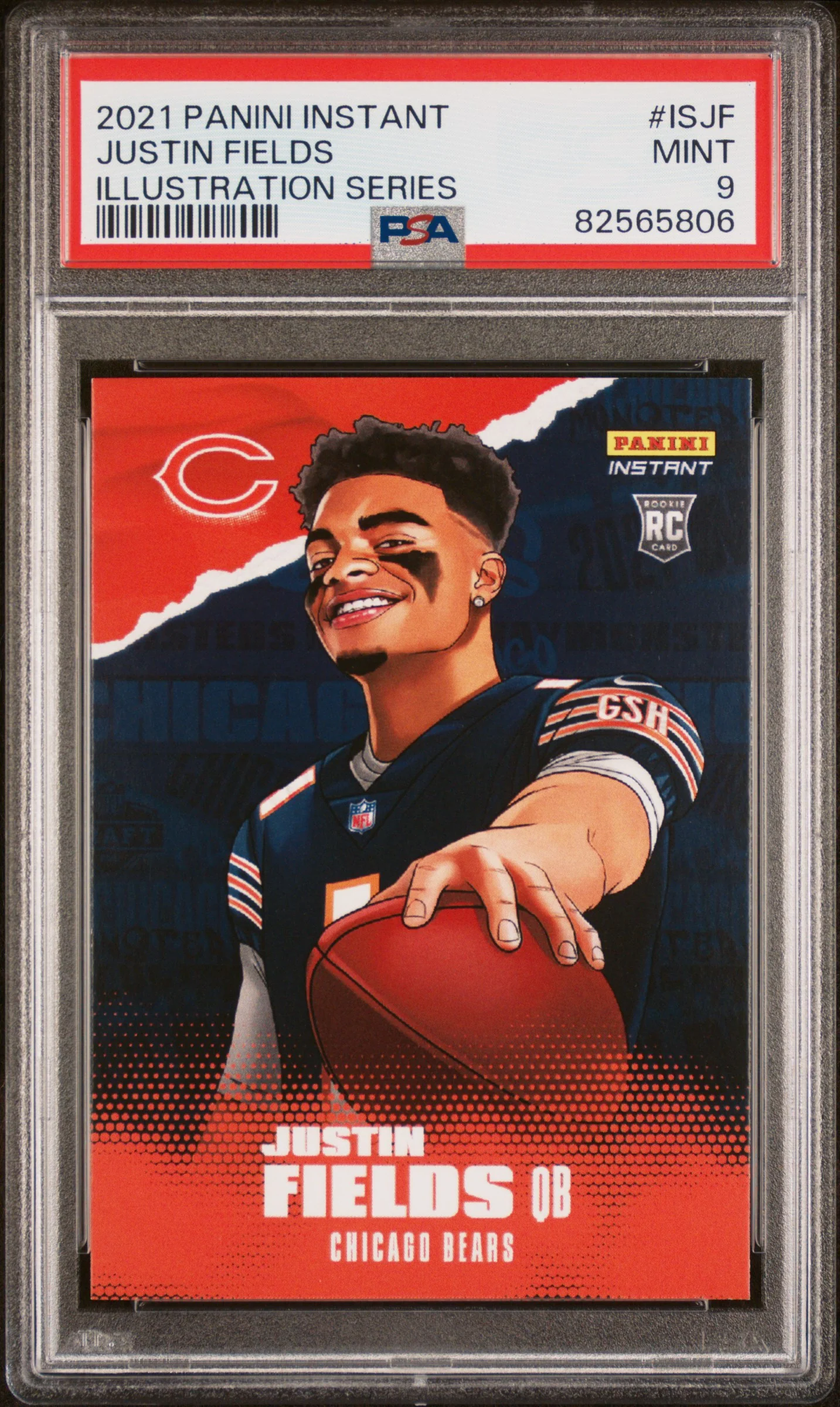 JUSTIN FIELDS | 2021 PANINI INSTANT ILLUSTRATION SERIES ISJF | ILLUSTRATION SERIES | PSA MINT 9