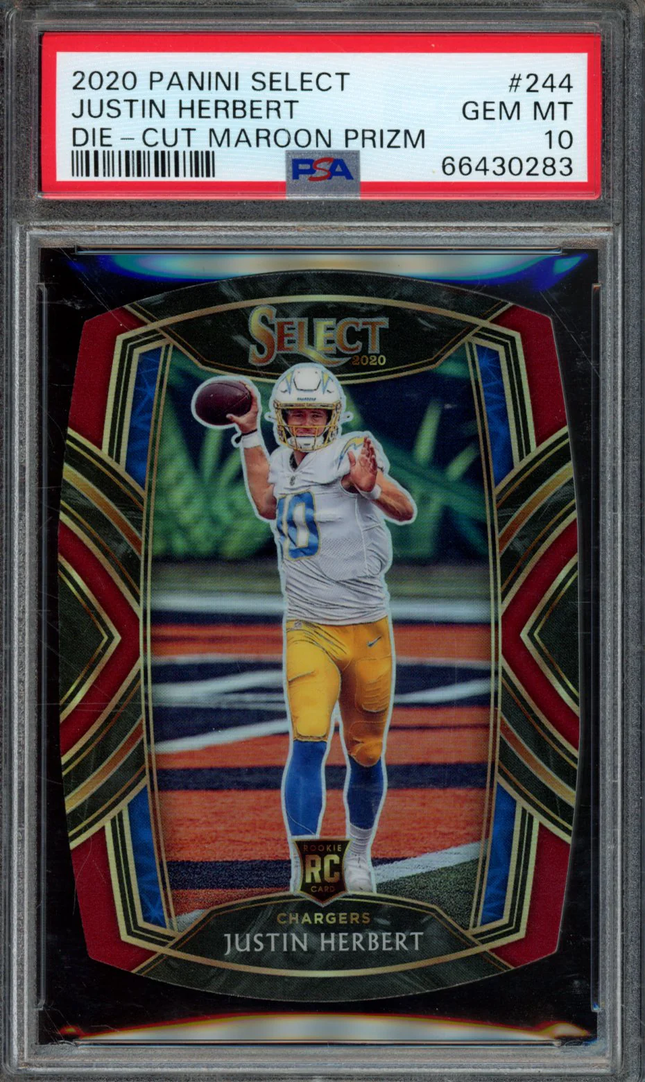 JUSTIN HERBERT | 2020 PANINI SELECT | PSA GEM MT 10