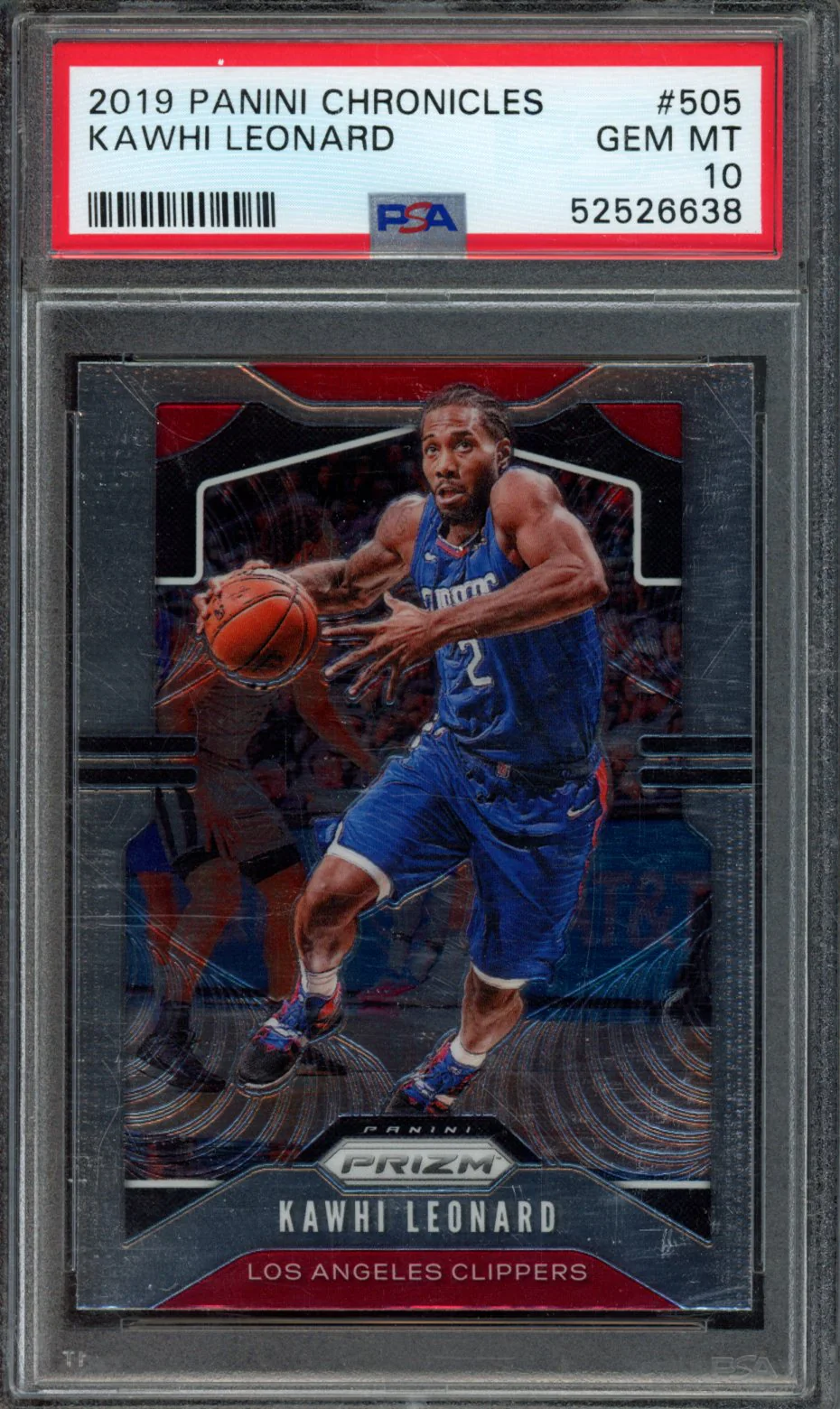 KAWHI LEONARD | 2019 PANINI CHRONICLES | PSA GEM MT 10