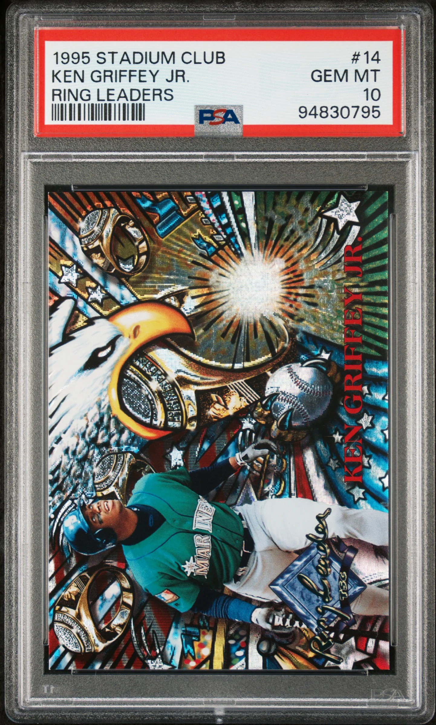 KEN GRIFFEY JR. | 1995 STADIUM CLUB RING LEADERS 14 | RING LEADERS | PSA GEM MT 10