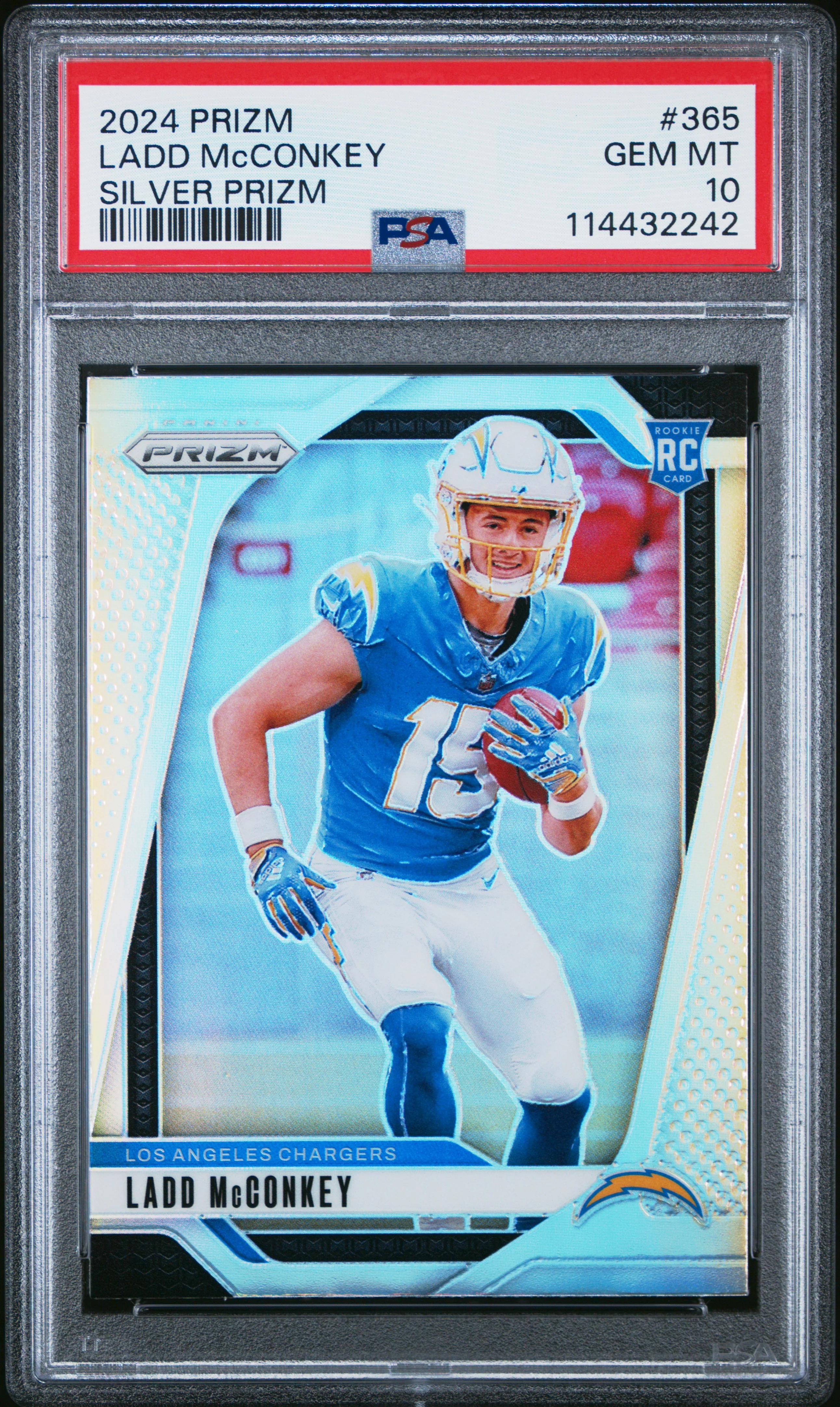 LADD McCONKEY | 2024 PANINI PRIZM 365 | SILVER PRIZM | PSA GEM MT 10