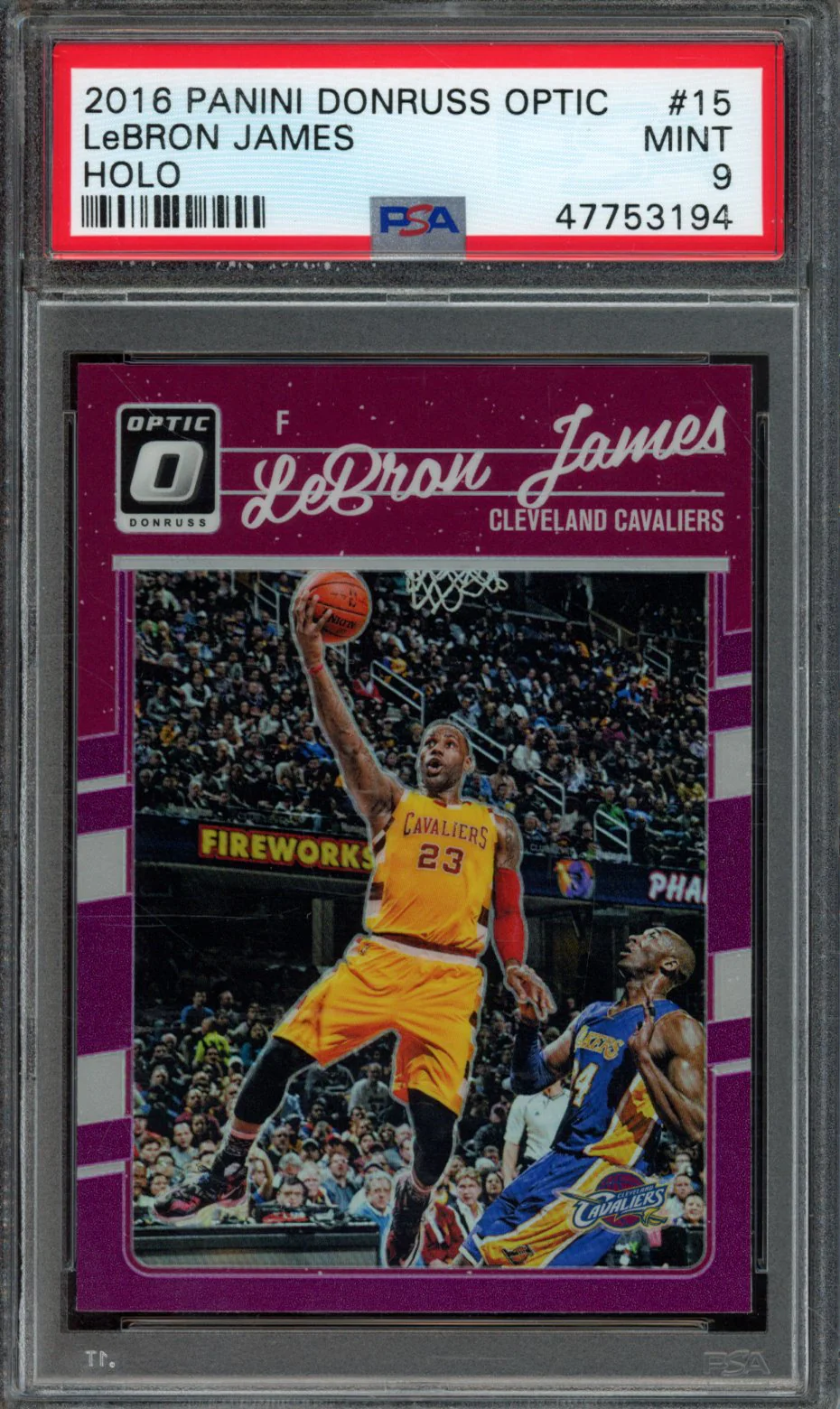 LeBRON JAMES | 2016 PANINI DONRUSS OPTIC | PSA MINT 9