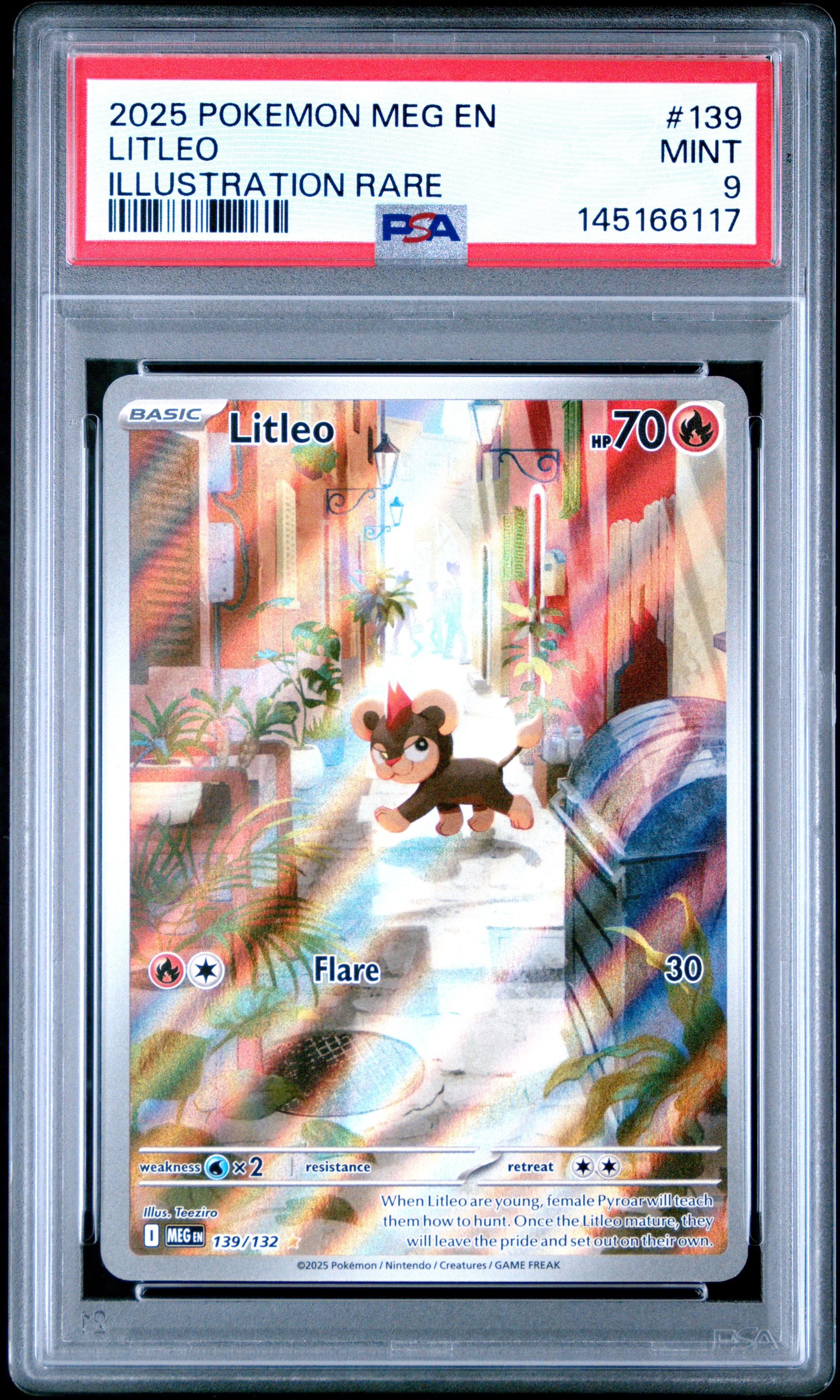 LITLEO | 2025 POKEMON MEG EN-MEGA EVOLUTION 139 | ILLUSTRATION RARE | PSA MINT 9