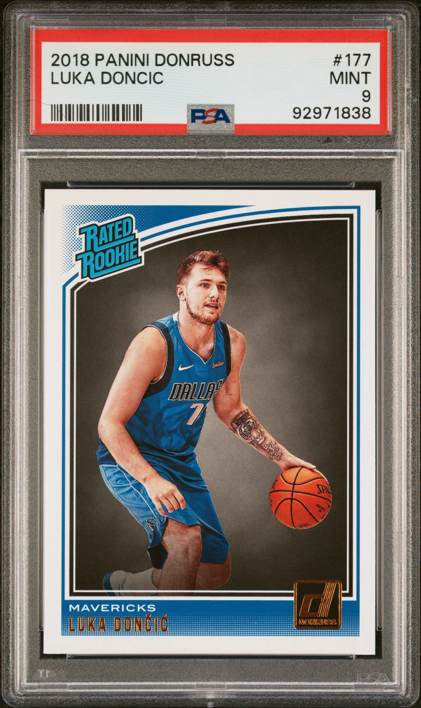 LUKA DONCIC | 2018 PANINI DONRUSS 177 | PSA MINT 9