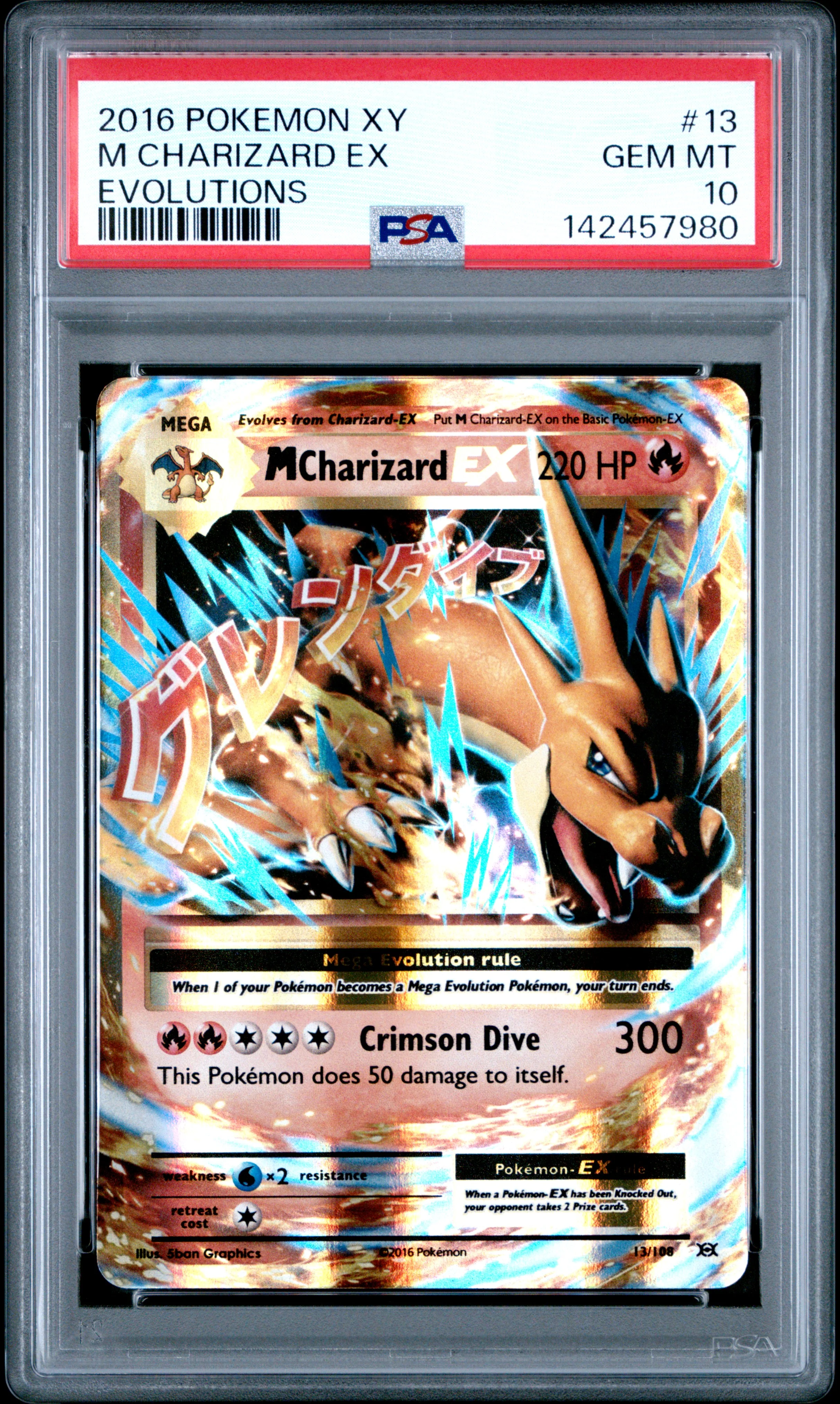 M CHARIZARD EX | 2016 POKEMON XY EVOLUTIONS 13 | EVOLUTIONS | PSA GEM MT 10
