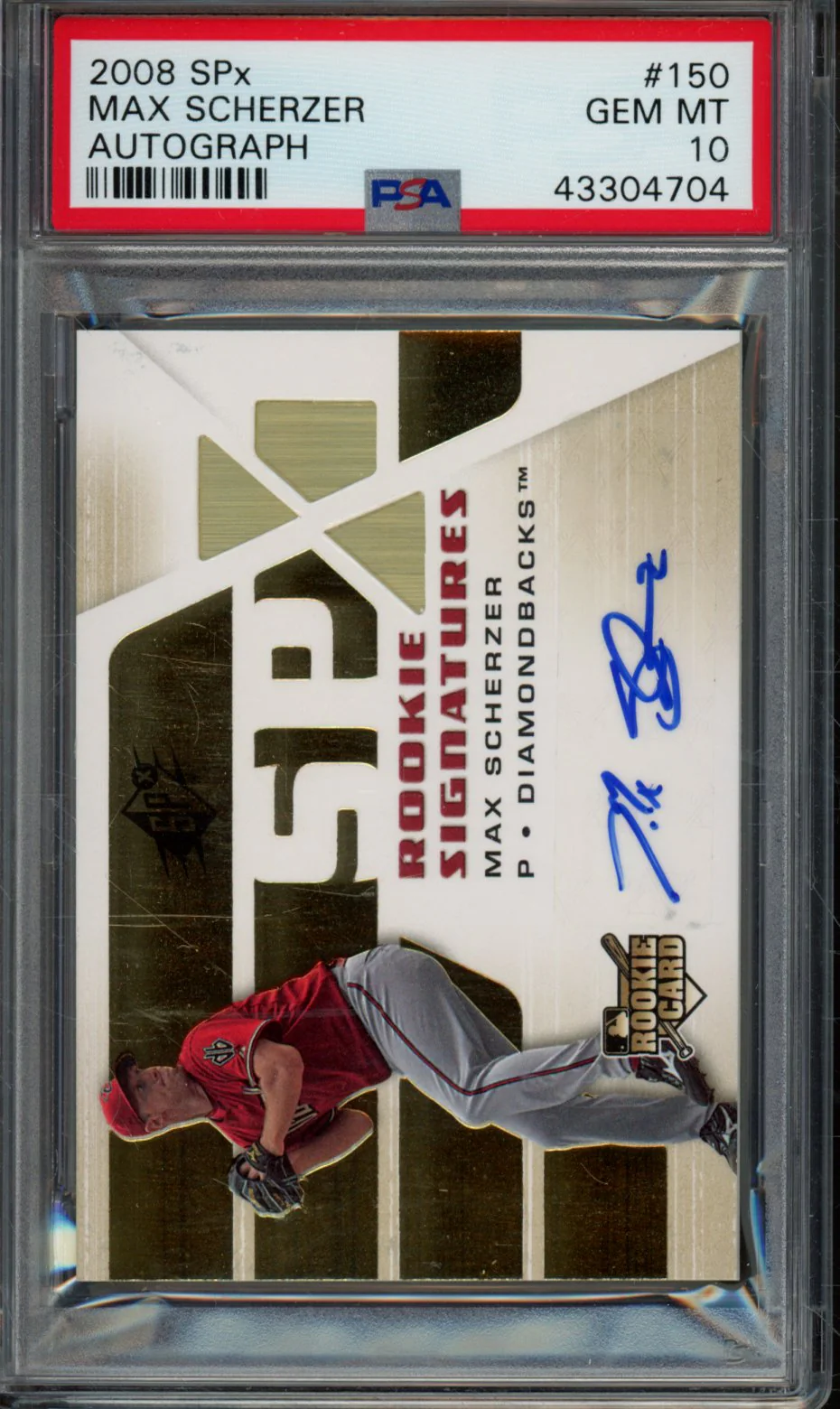 MAX SCHERZER | 2008 SPx | PSA GEM MT 10