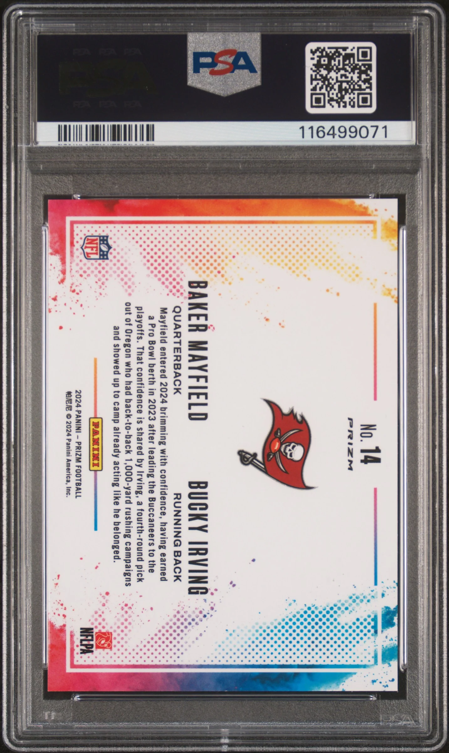 MAYFIELD/IRVING | 2024 PANINI PRIZM COLOR BLAST DUALS 14 | PSA GEM MT 10 - Image 2