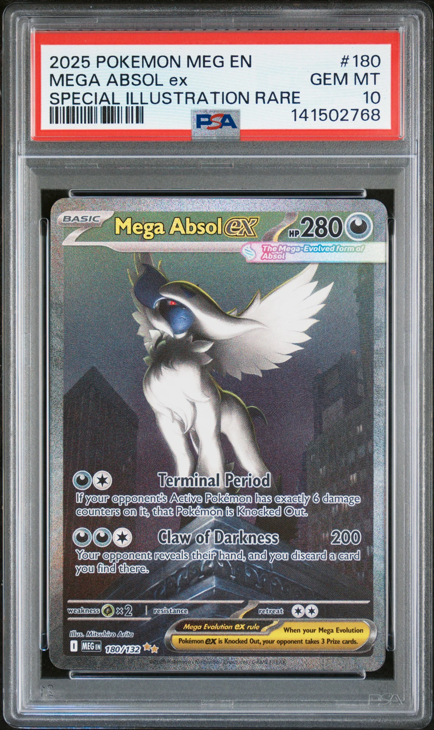 MEGA ABSOL ex | 2025 POKEMON MEG EN-MEGA EVOLUTION 180 | SPECIAL ILLUSTRATION RARE | PSA GEM MT 10