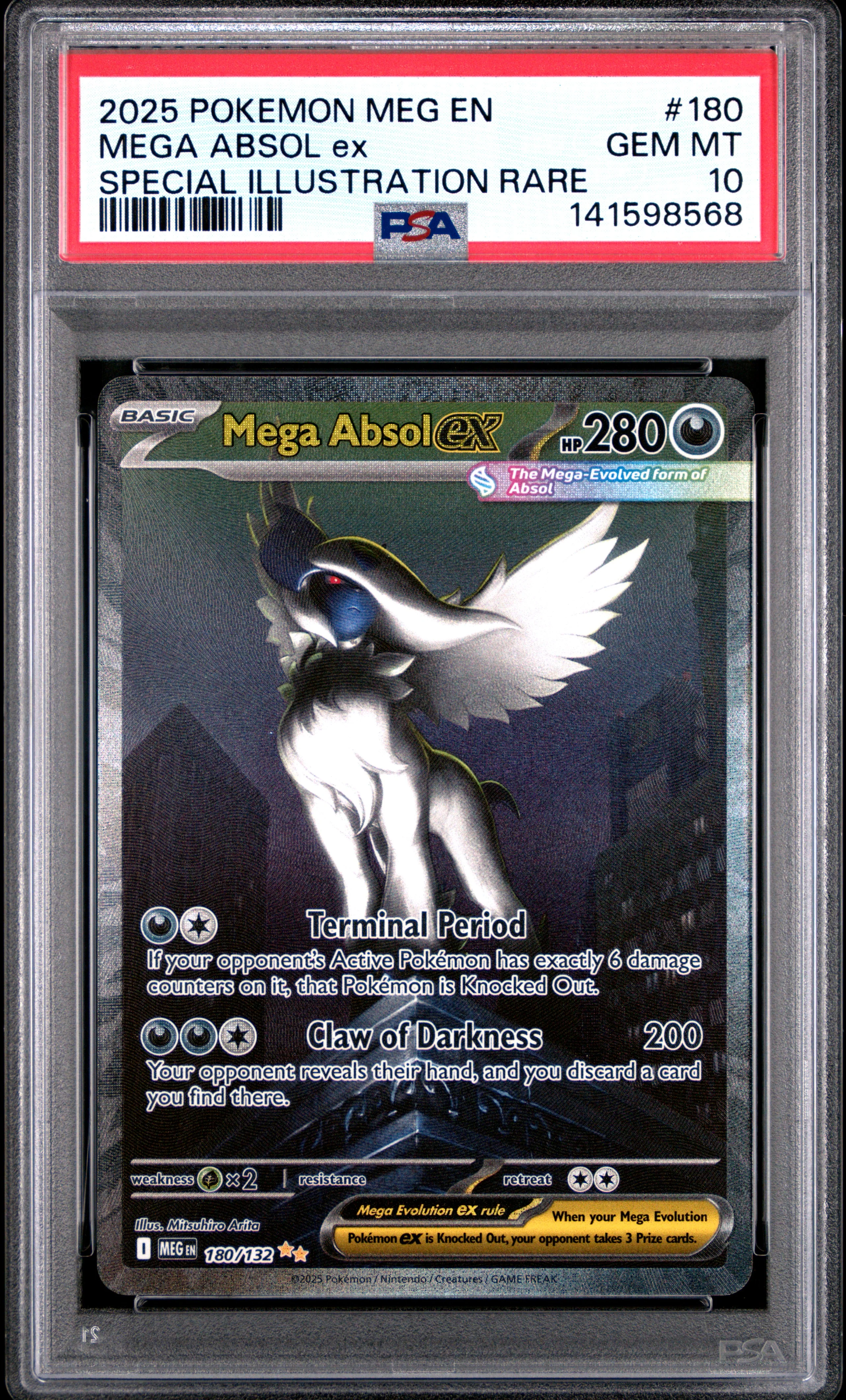 MEGA ABSOL ex | 2025 POKEMON MEG EN-MEGA EVOLUTION 180 | SPECIAL ILLUSTRATION RARE | PSA GEM MT 10