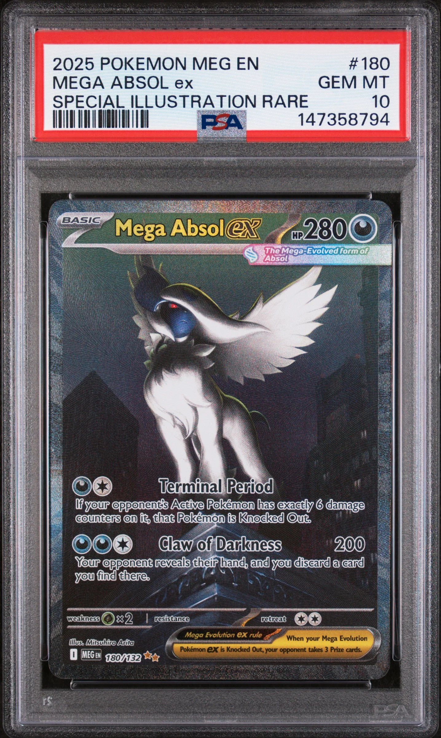 MEGA ABSOL ex | 2025 POKEMON MEG EN-MEGA EVOLUTION 180 | SPECIAL ILLUSTRATION RARE | PSA GEM MT 10
