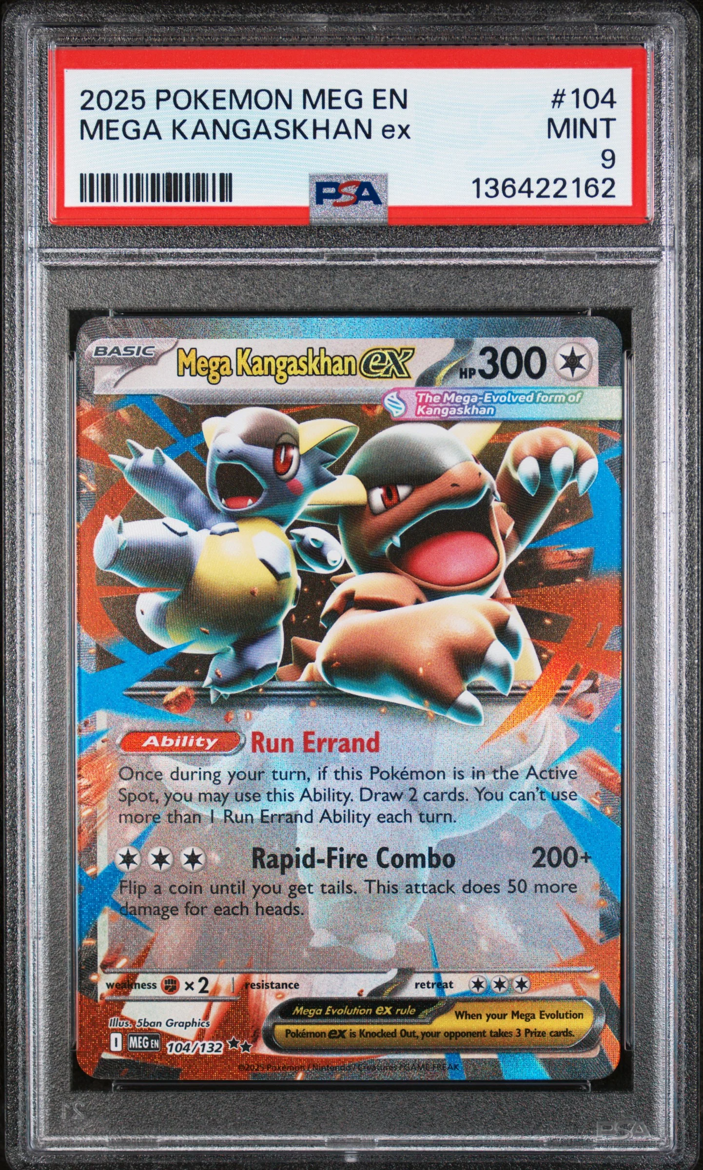 MEGA KANGASKHAN ex | 2025 POKEMON MEG EN-MEGA EVOLUTION 104 | PSA MINT 9