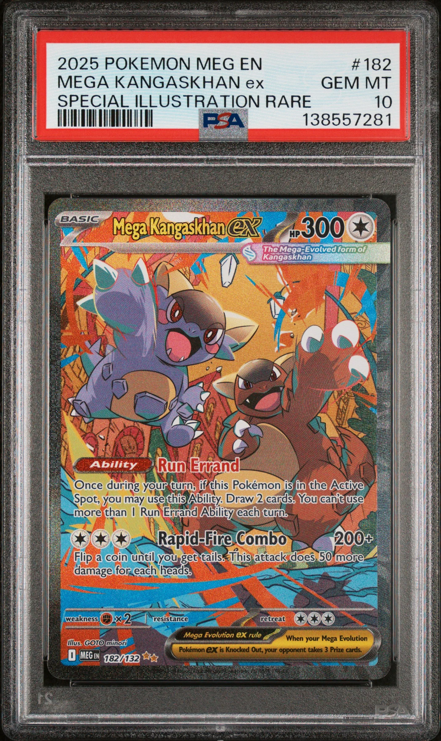 MEGA KANGASKHAN ex | 2025 POKEMON MEG EN-MEGA EVOLUTION 182 | SPECIAL ILLUSTRATION RARE | PSA GEM MT 10