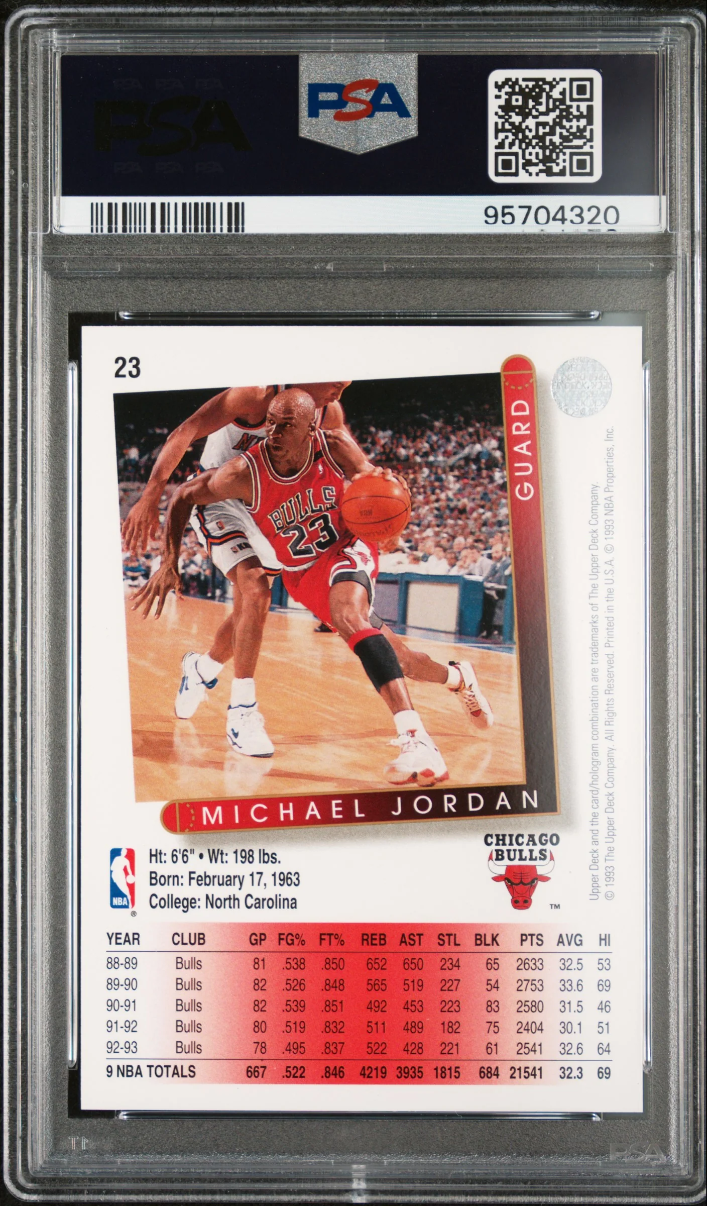 MICHAEL JORDAN | 1993 UPPER DECK 23 | PSA NM-MT 8 - Image 2