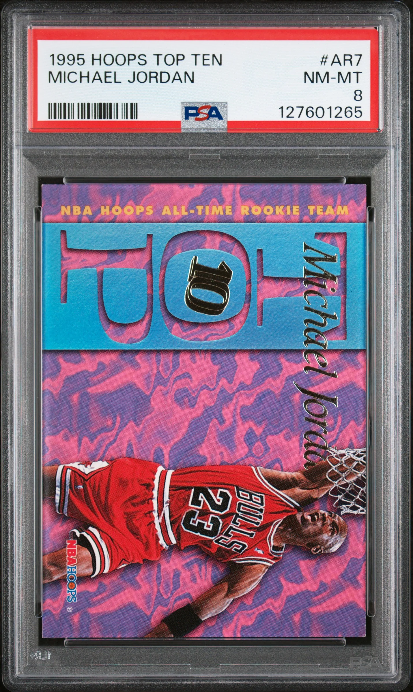 MICHAEL JORDAN | 1995 HOOPS TOP TEN AR7 | PSA NM-MT 8