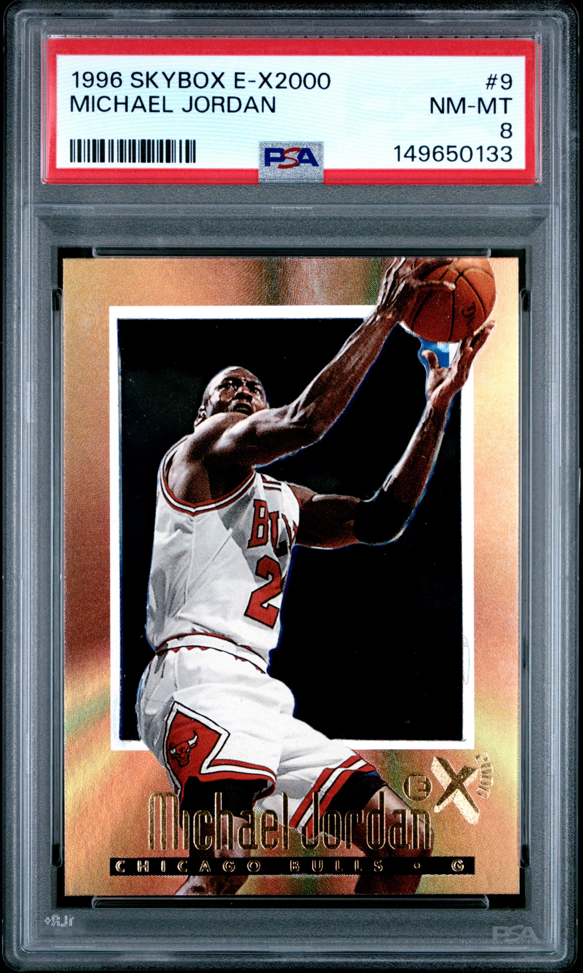 MICHAEL JORDAN | 1996 SKYBOX E-X2000 9 | PSA NM-MT 8