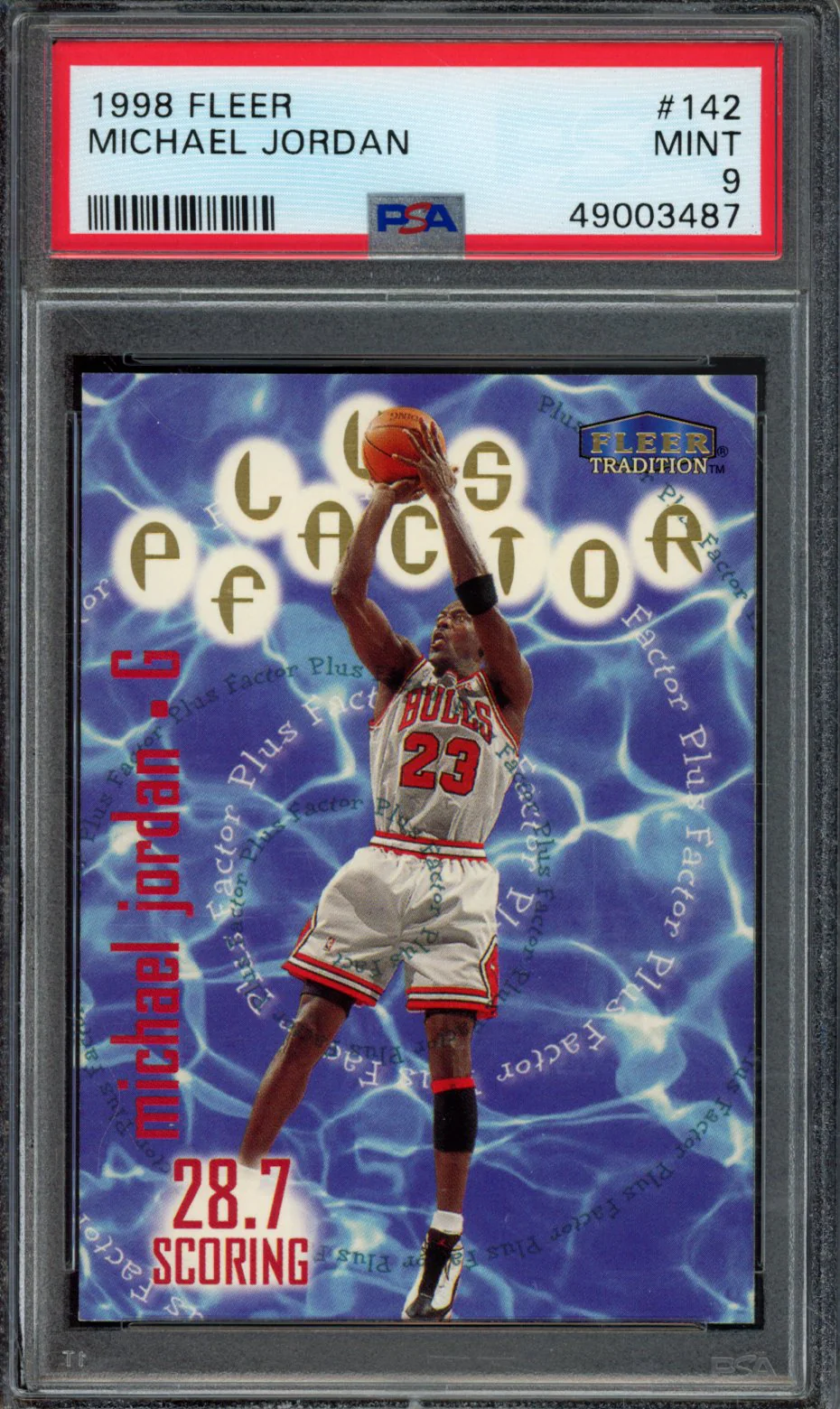MICHAEL JORDAN | 1998 FLEER TRADITION | PSA MINT 9
