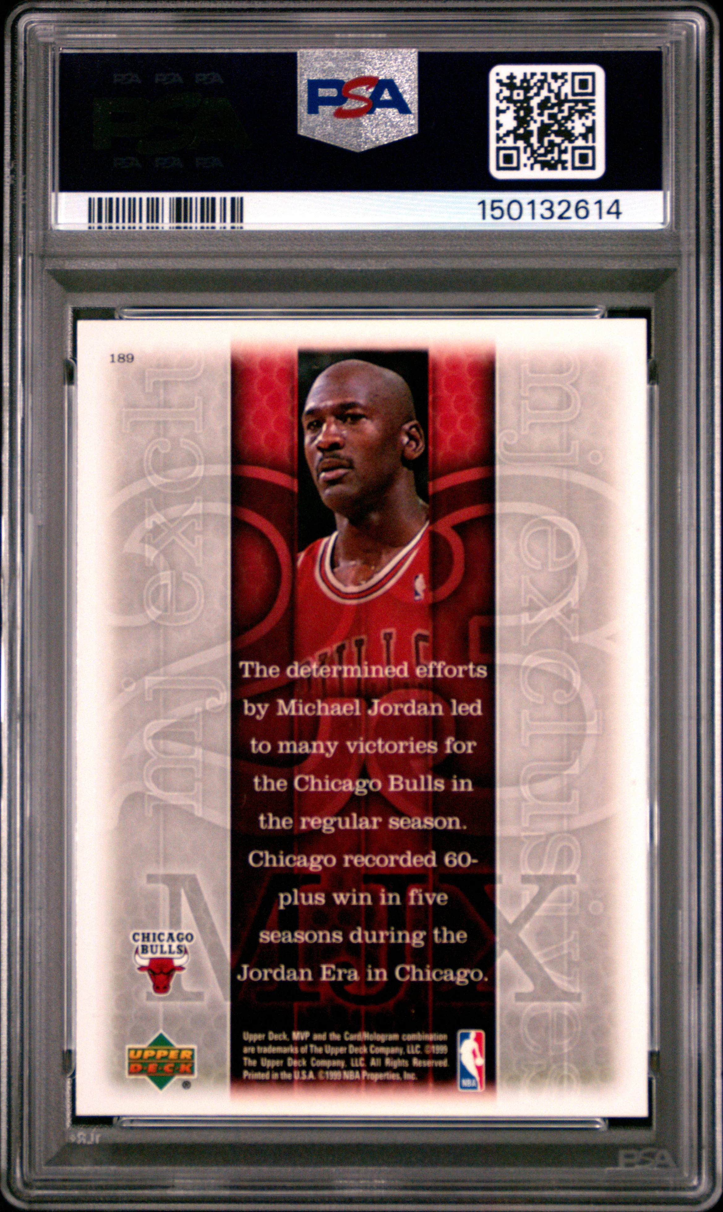 MICHAEL JORDAN | 1999 UPPER DECK MVP 189 | PSA GEM MT 10 - Image 2