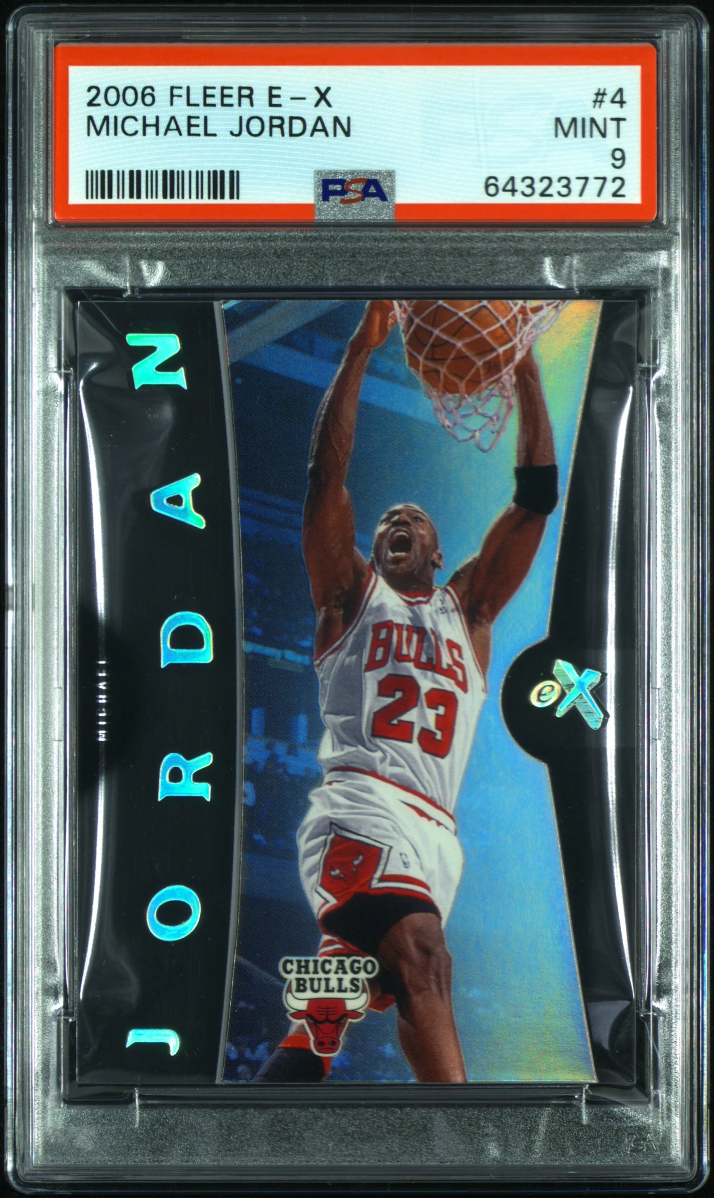 MICHAEL JORDAN | 2006 FLEER E-X 4 | PSA MINT 9