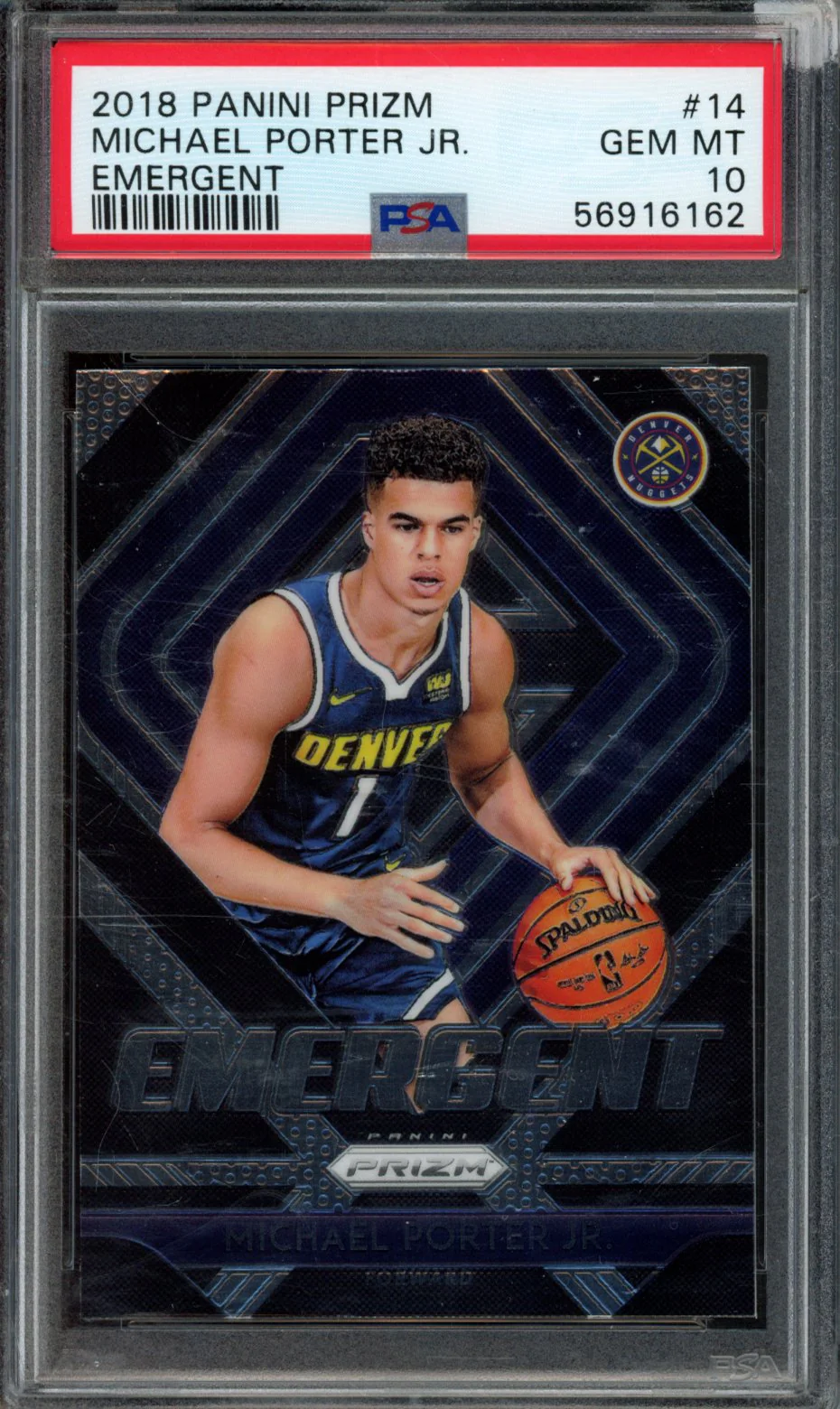 MICHAEL PORTER JR. | 2018 PANINI PRIZM EMERGENT | PSA GEM MT 10