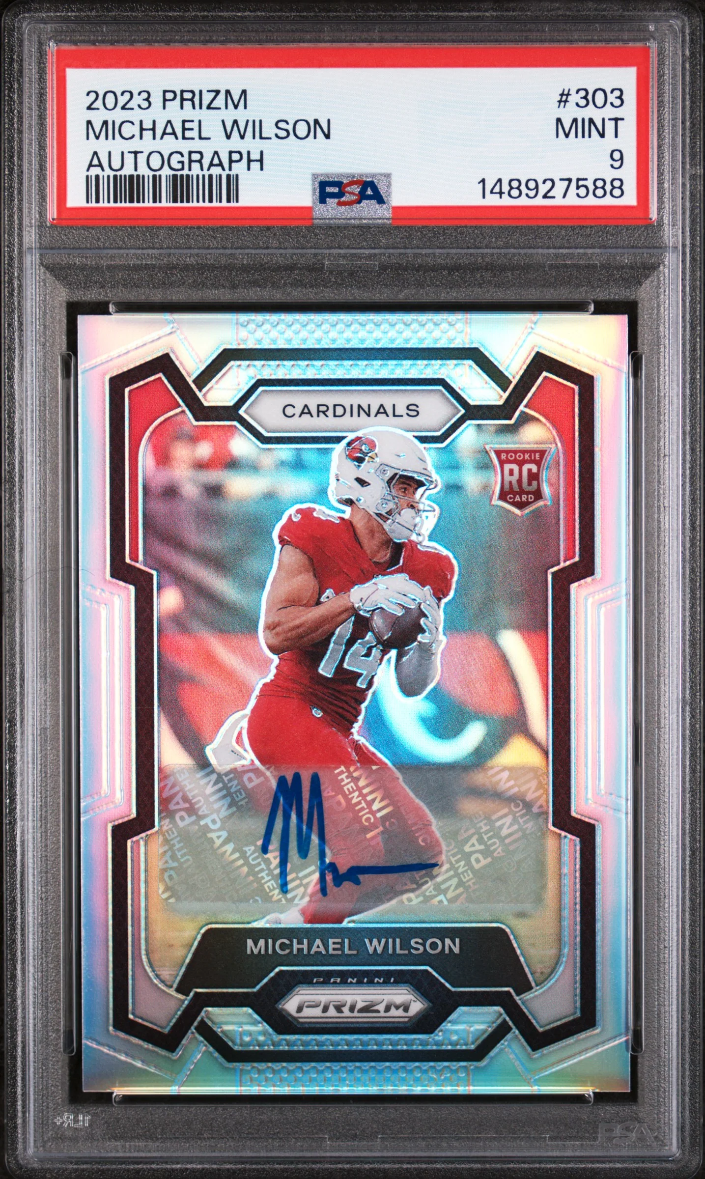 MICHAEL WILSON | 2023 PANINI PRIZM 303 | AUTOGRAPH | PSA MINT 9