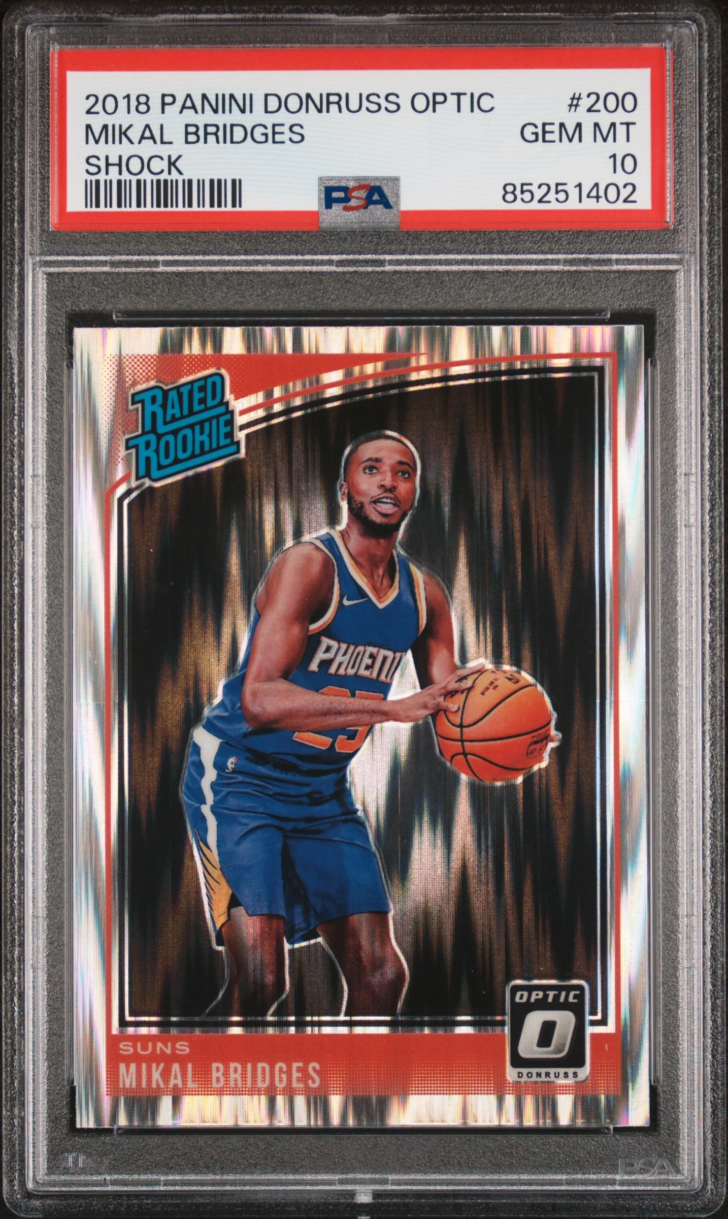 MIKAL BRIDGES | 2018 PANINI DONRUSS OPTIC 200 | SHOCK | PSA GEM MT 10
