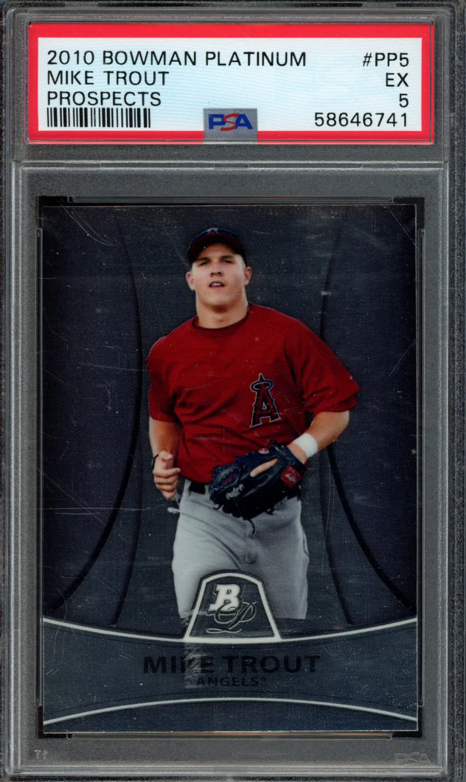 MIKE TROUT | 2010 BOWMAN PLATINUM PROSPECTS | PSA EX 5